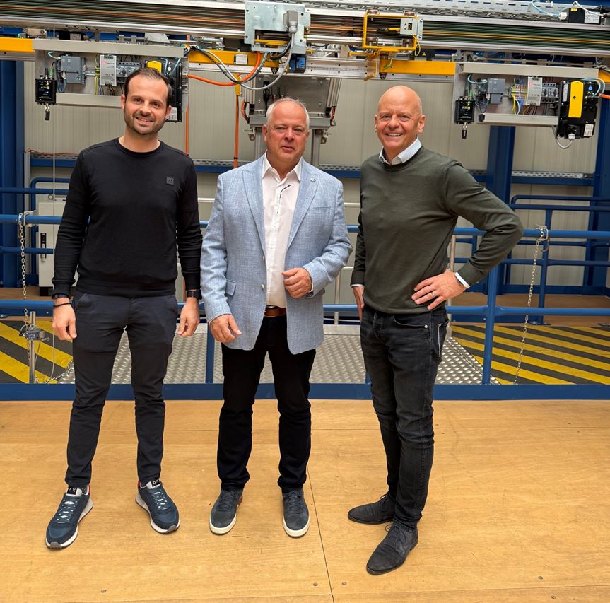 Alfred della Torre Junior (DETO, Rainer Lange (ROFA Vorstand), Alfred della Torre Senior