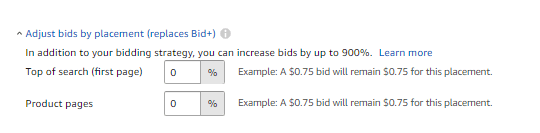 Bid Adjustment