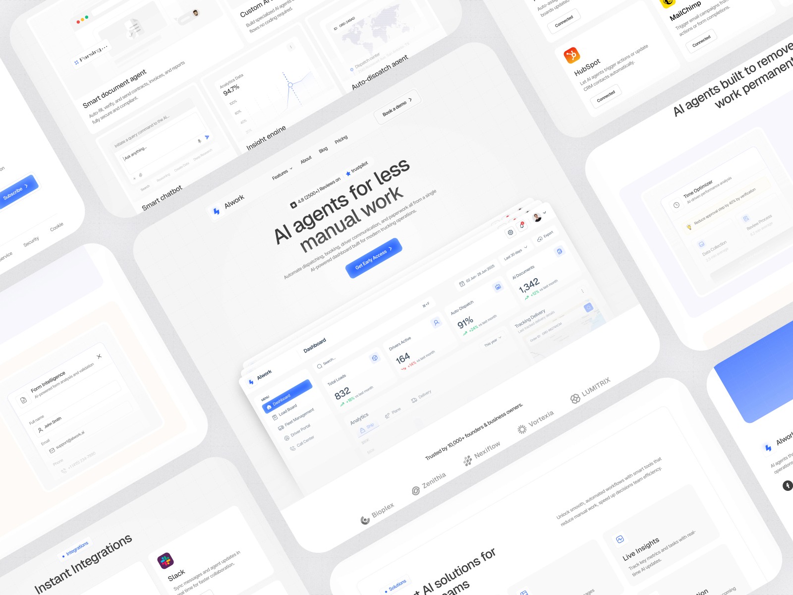 AIwork — 现代专业 AI 产品官网设计灵感