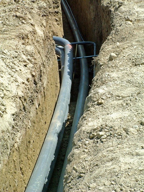 hydro trenching for septic lines