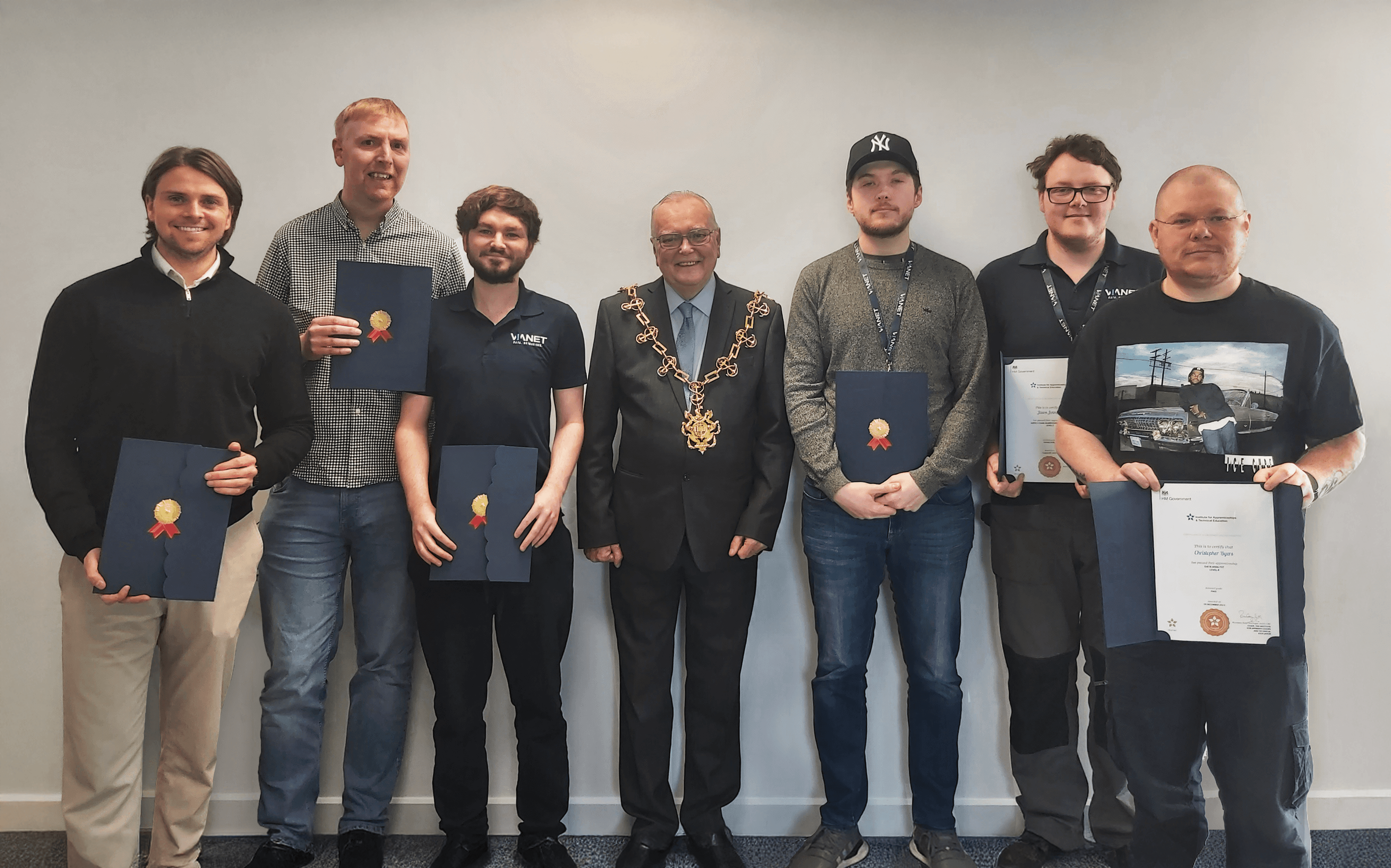 Graduate Apprentices with the Mayor of Stockton-on-Tees