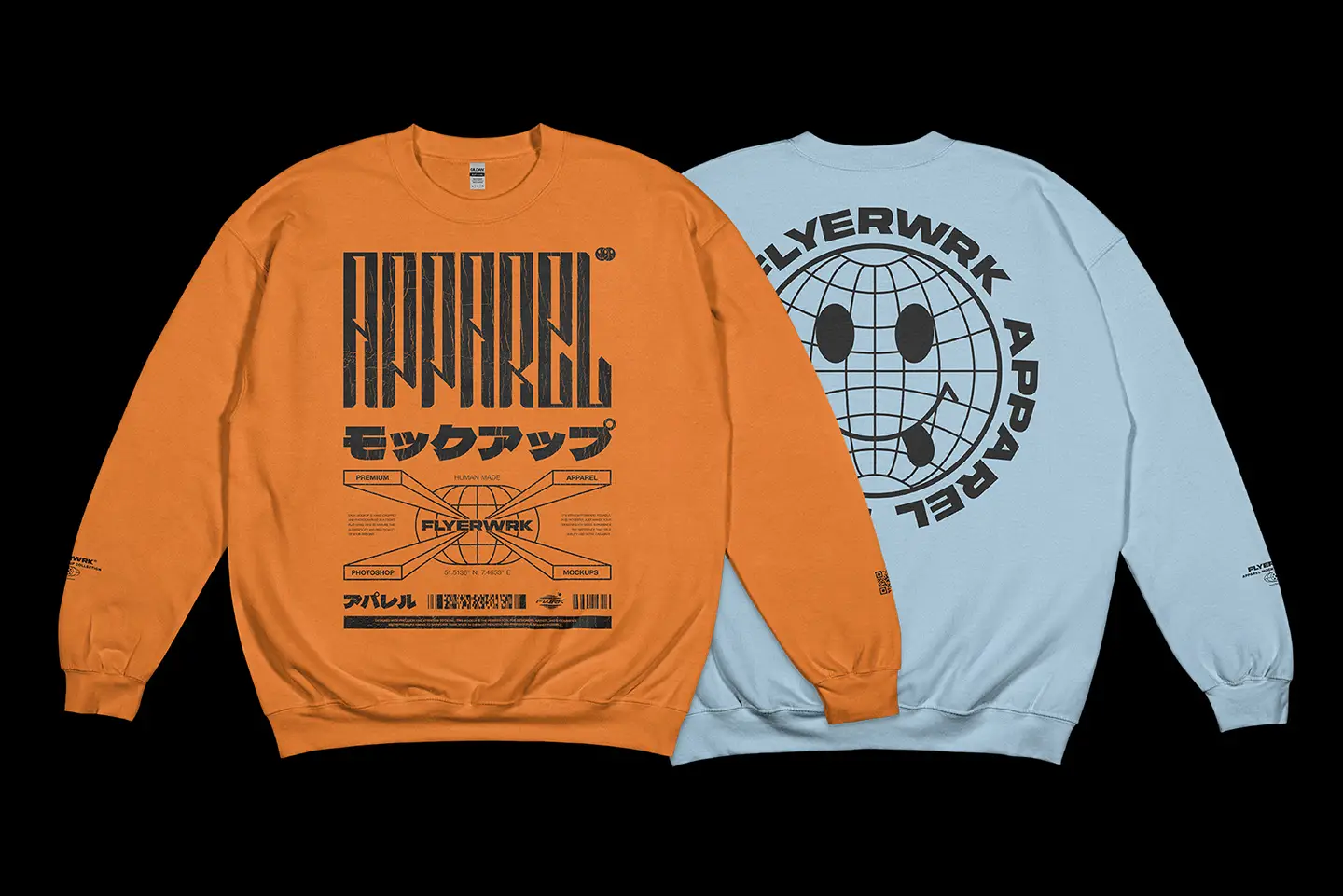 Gildan 18000 Crewneck Flat mockup showing alternative design preview