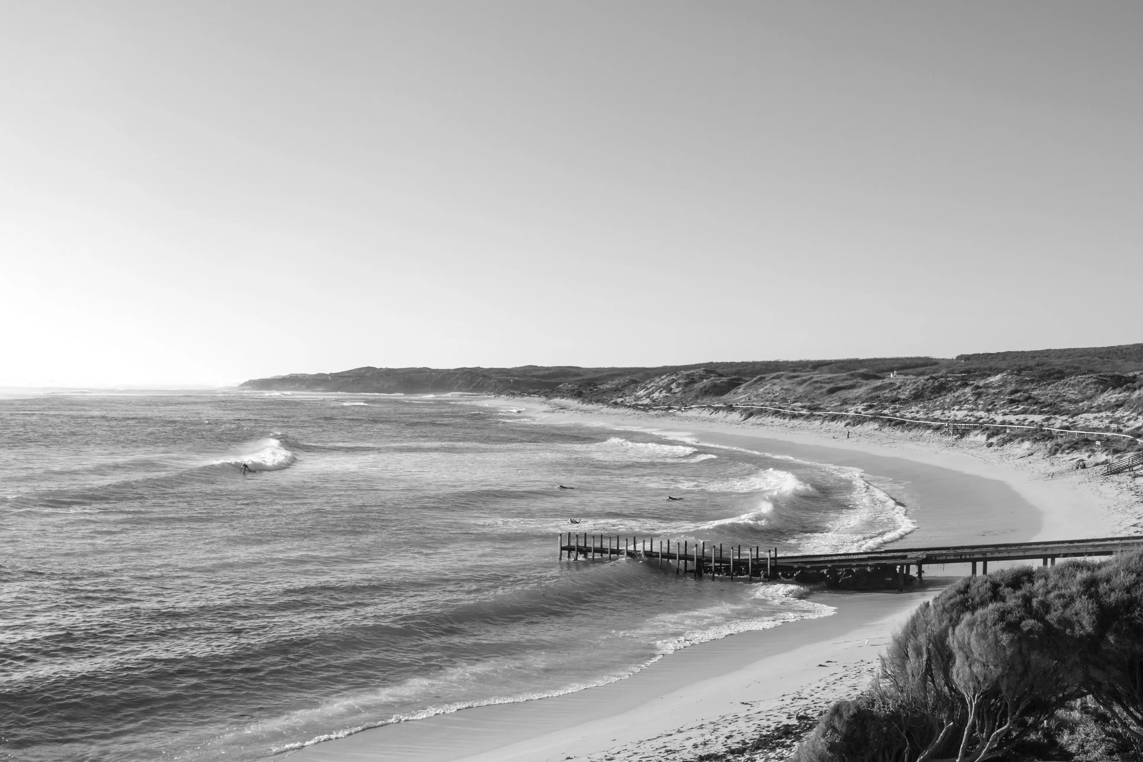 Margaret River coastline at Prevelly Beach in Western Australia, a scenic destination for travellers arriving by private jet charter to Margaret River