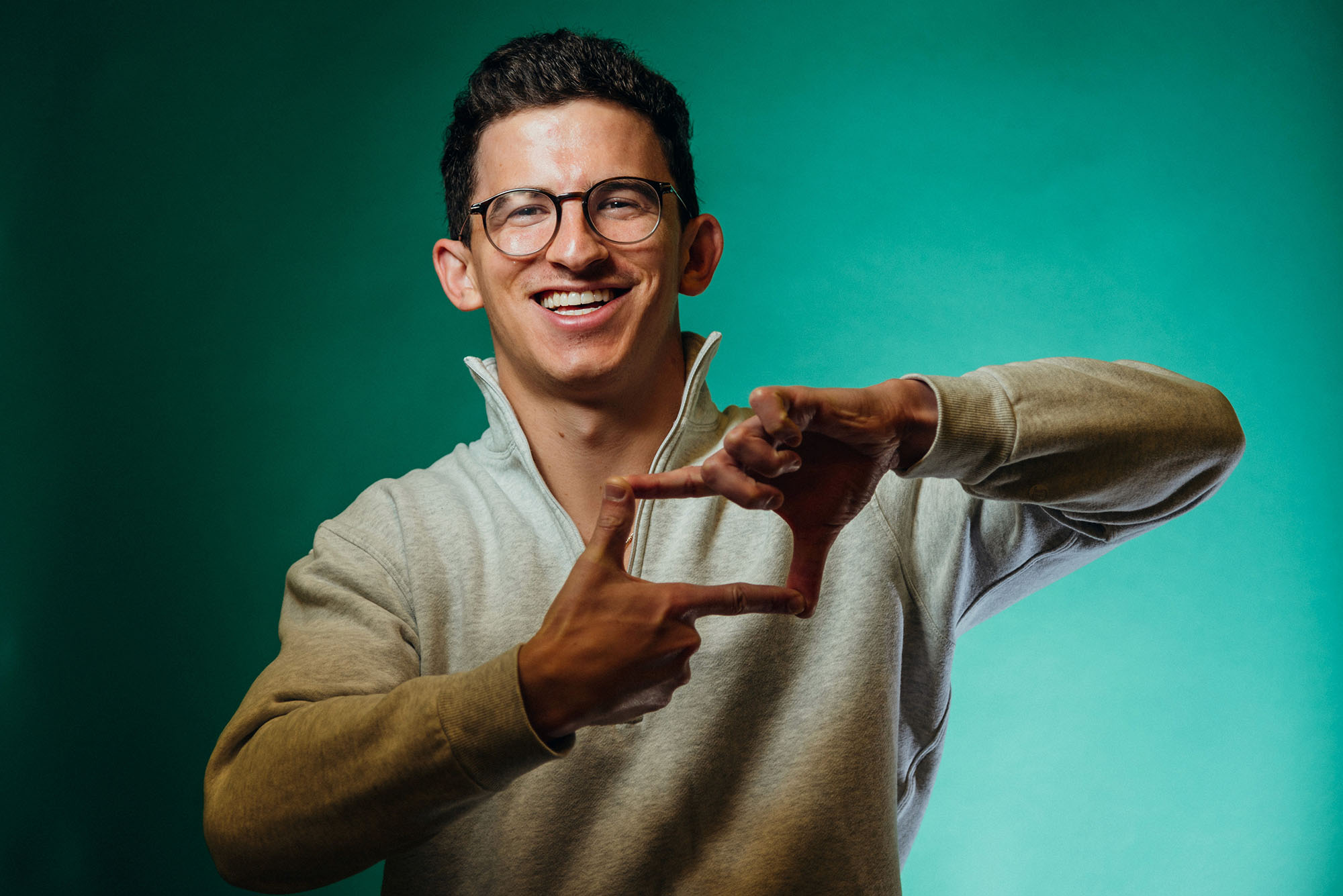 Creative team portrait from Cube’s Chicago studio session, showcasing personality, confidence, and authentic expression.