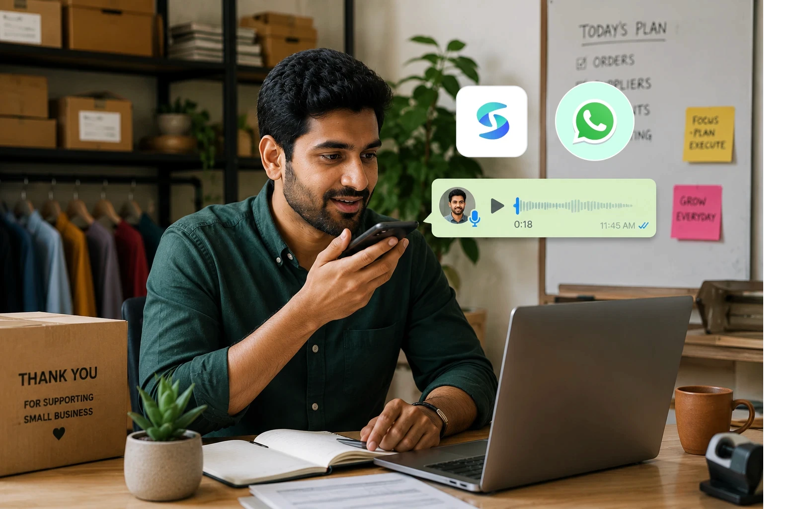 SarahAI AI executive assistant features for Indian small business: task management, morning brief, voice notes on WhatsApp