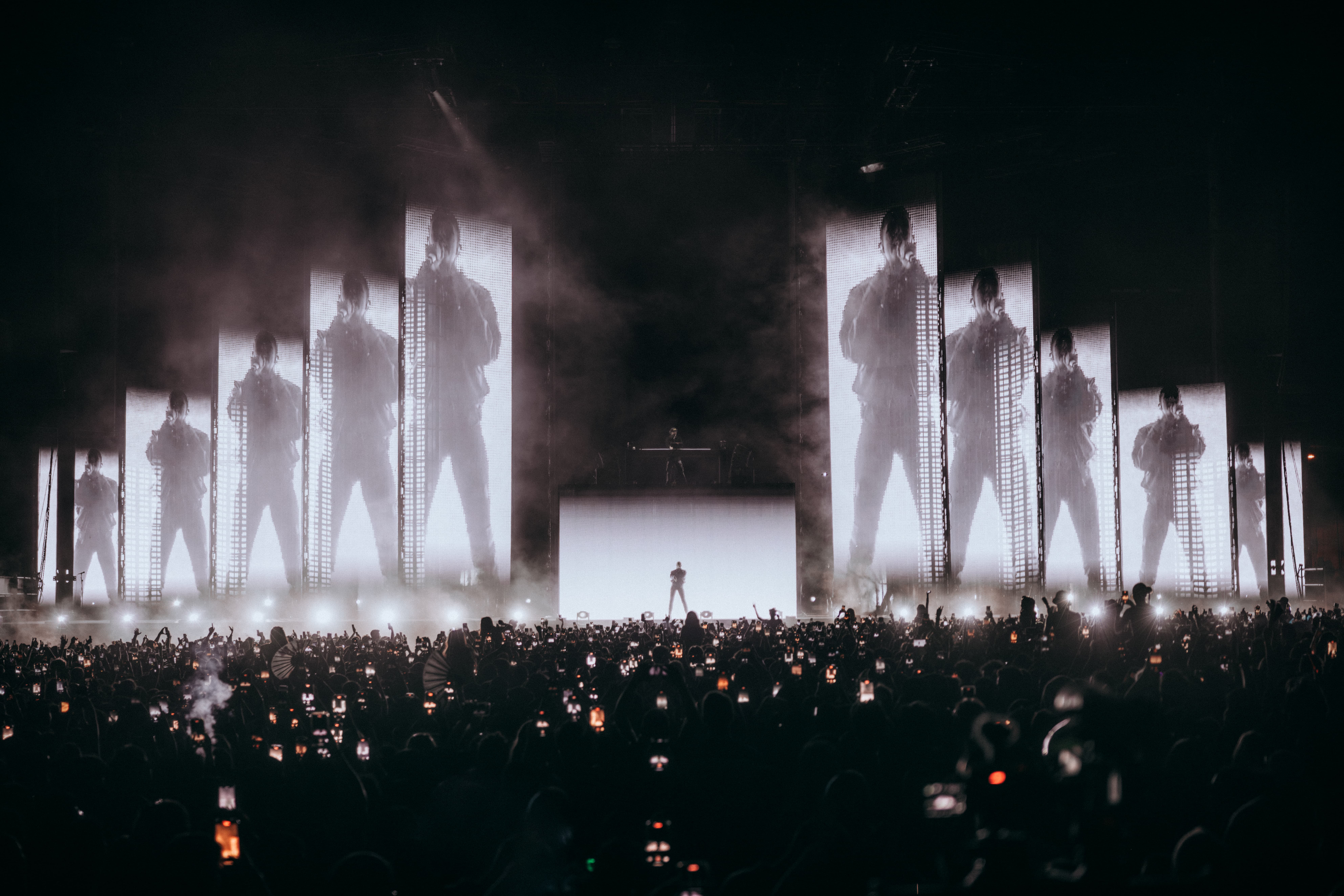 Dom Dolla performing live at LA Historic Park to 40,000 fans, photographed by Brandon Densley of A World Away