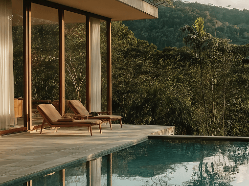 Swimming pool in nature