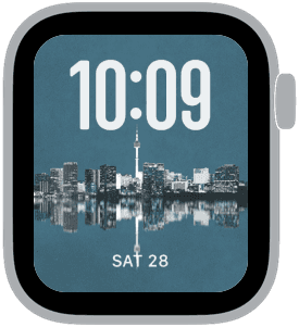 team korea Apple Watch face preview 5 featuring stylized colors and artwork.
