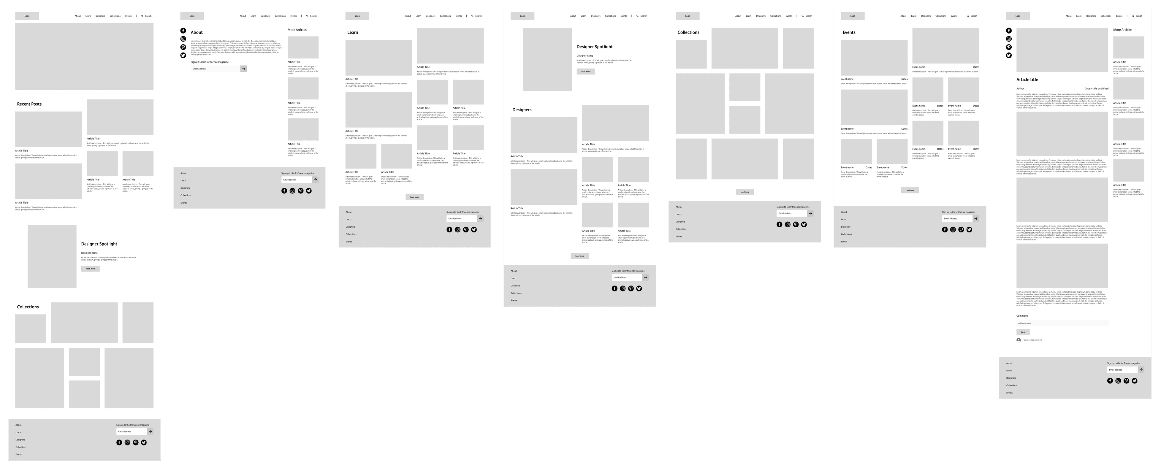 low-fi wireframes created from figma.