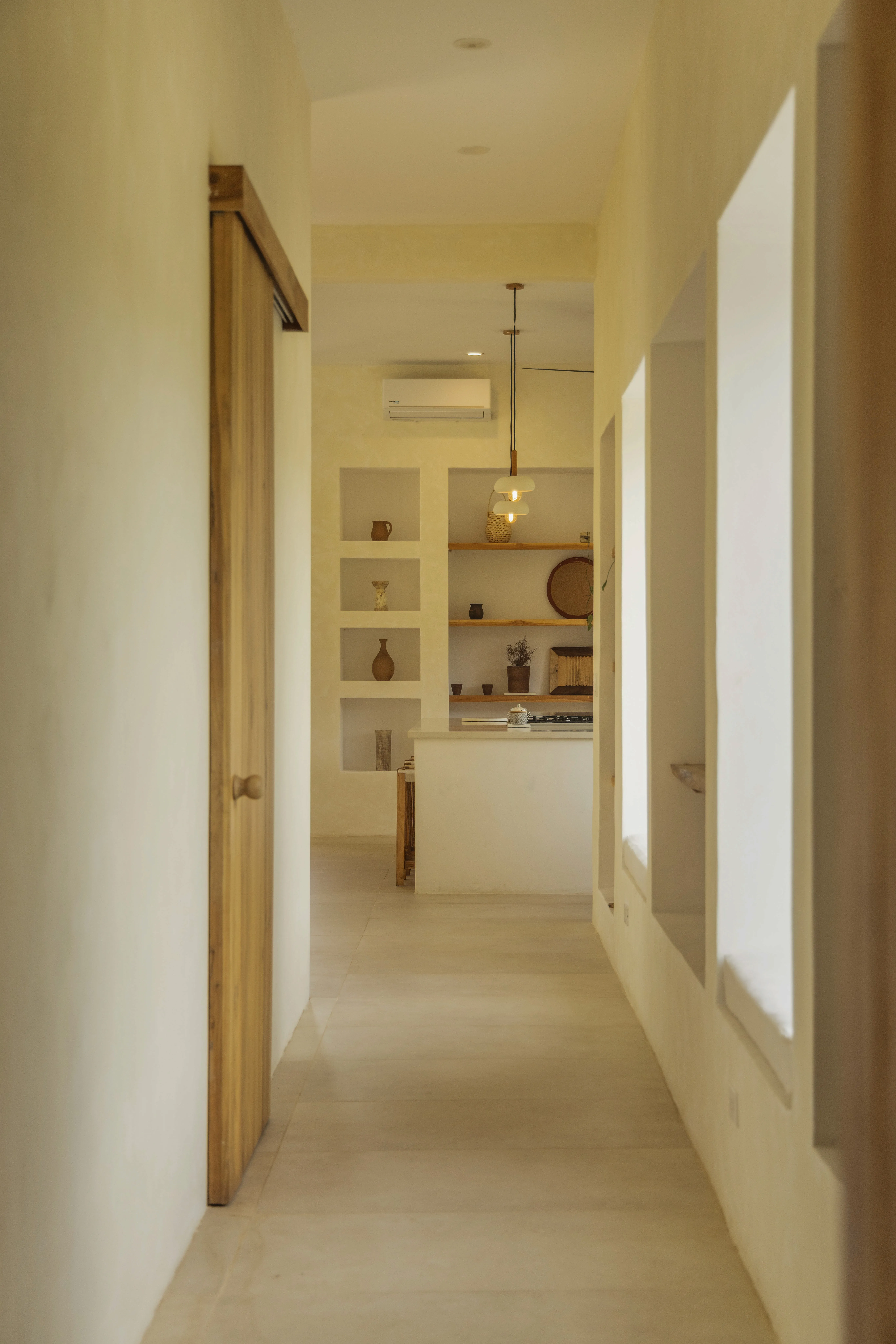 PO Houses tropical residential project by Costa Architecture, Popoyo Nicaragua — hallway