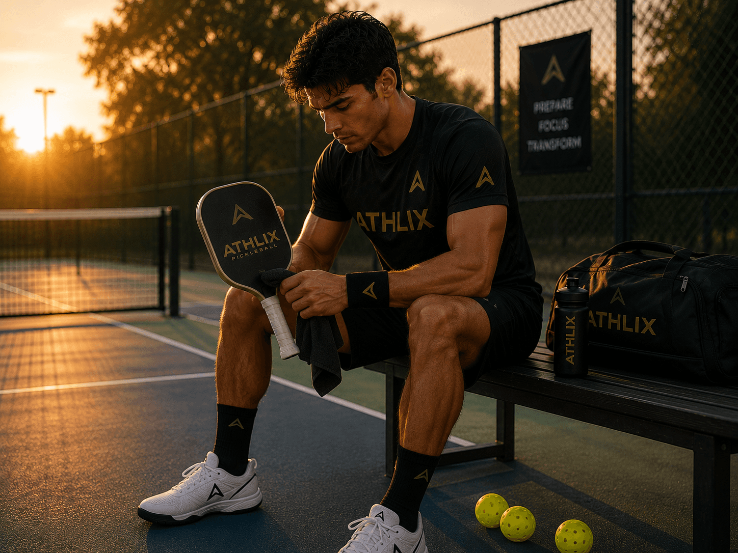 A man jumping in the air with a tennis racket