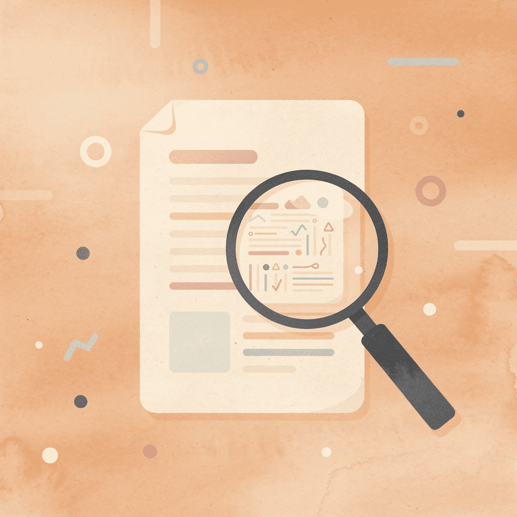 Magnifying glass examining website structure for SEO validation - Magento SEO Agency