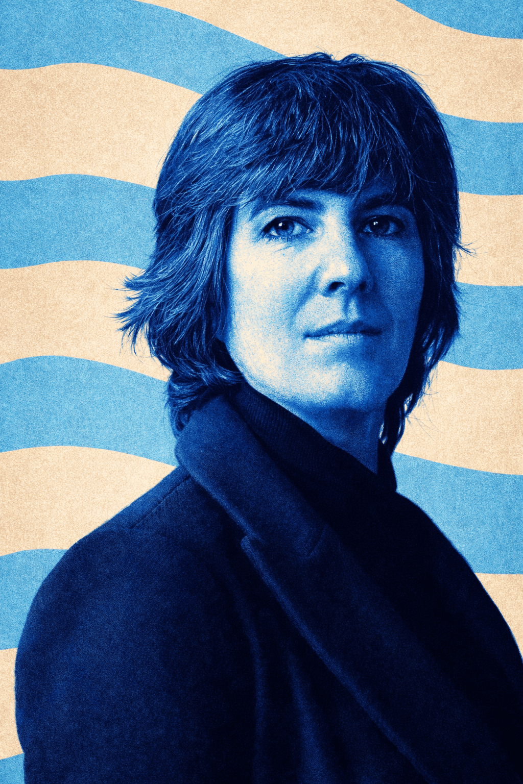 Couple sitting with hot air balloons at sunset