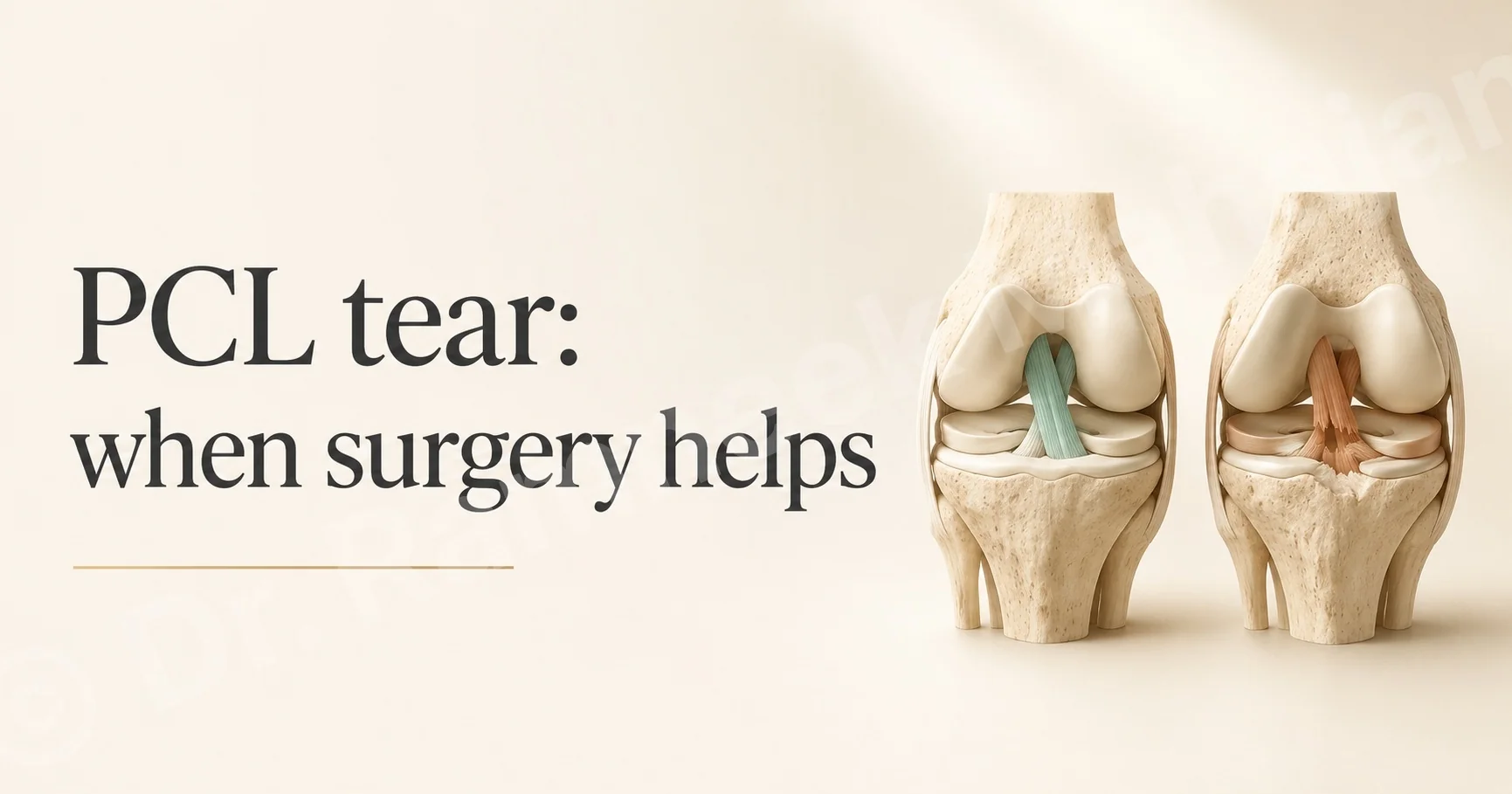 Dr Ramneek Mahajan's guide to PCL tears and when surgery is worth considering.
