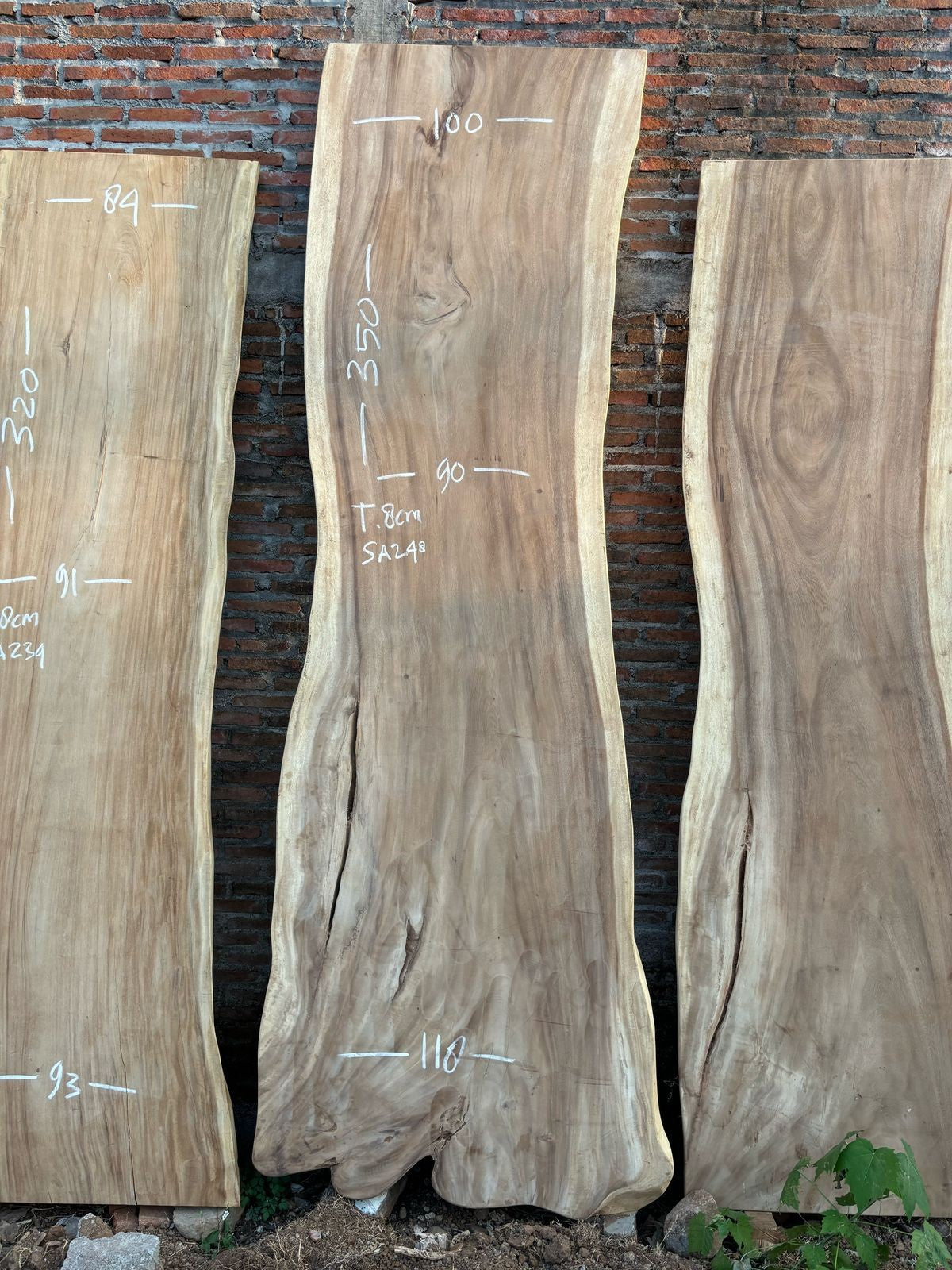 Table à manger en bois massif 350 x 118 cm - Bois de Suar