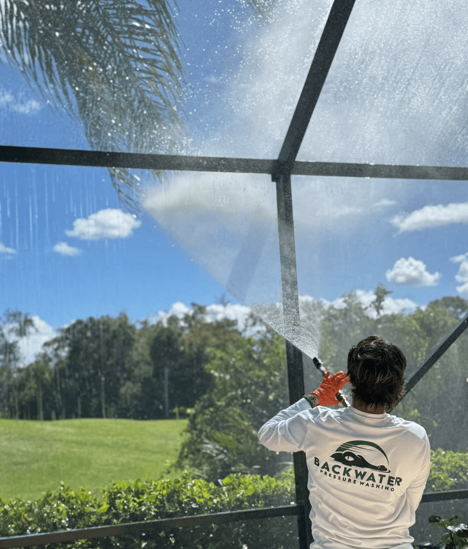 Pressure Washing Screen Enclosure