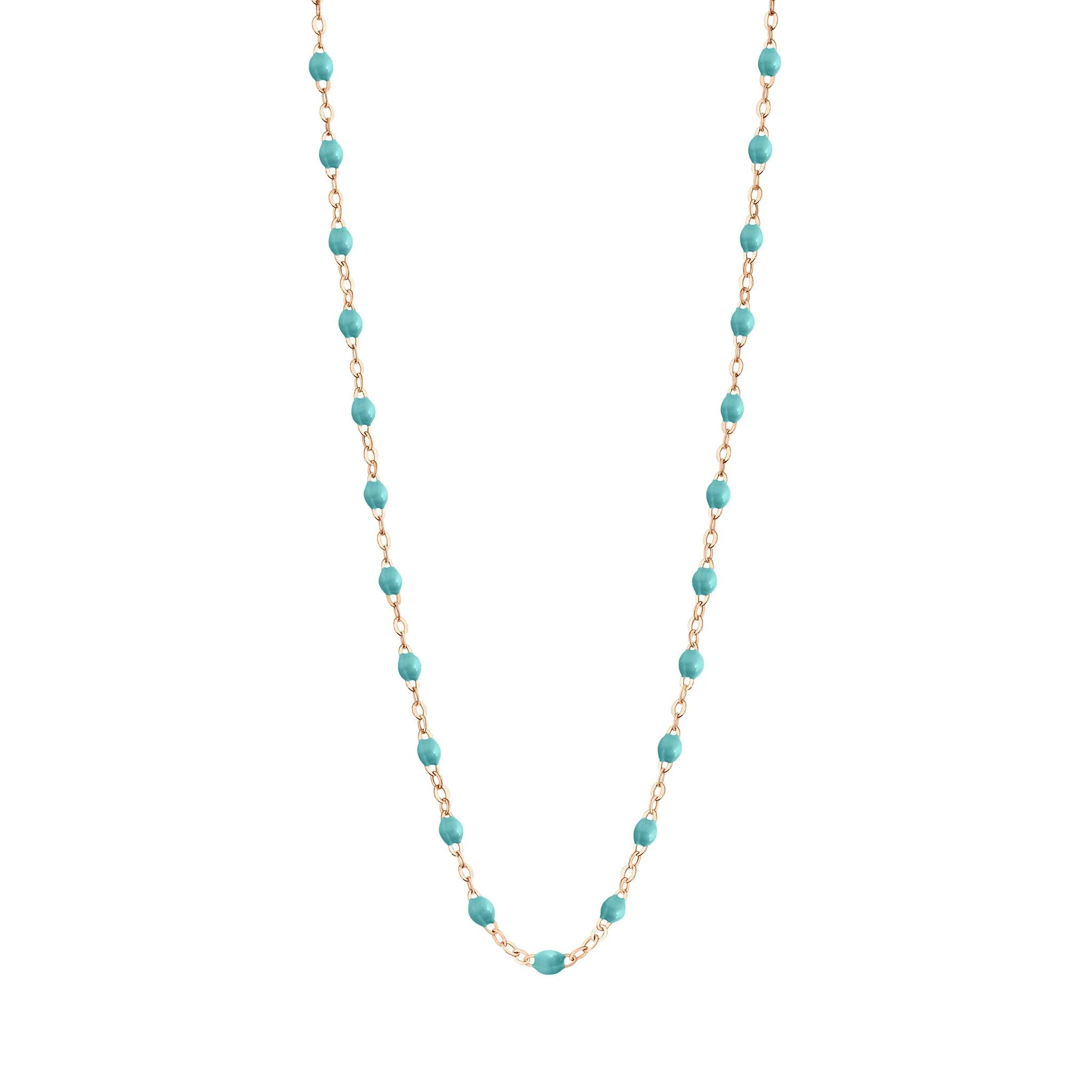 Collier turquoise vert Classique Gigi, or rose
