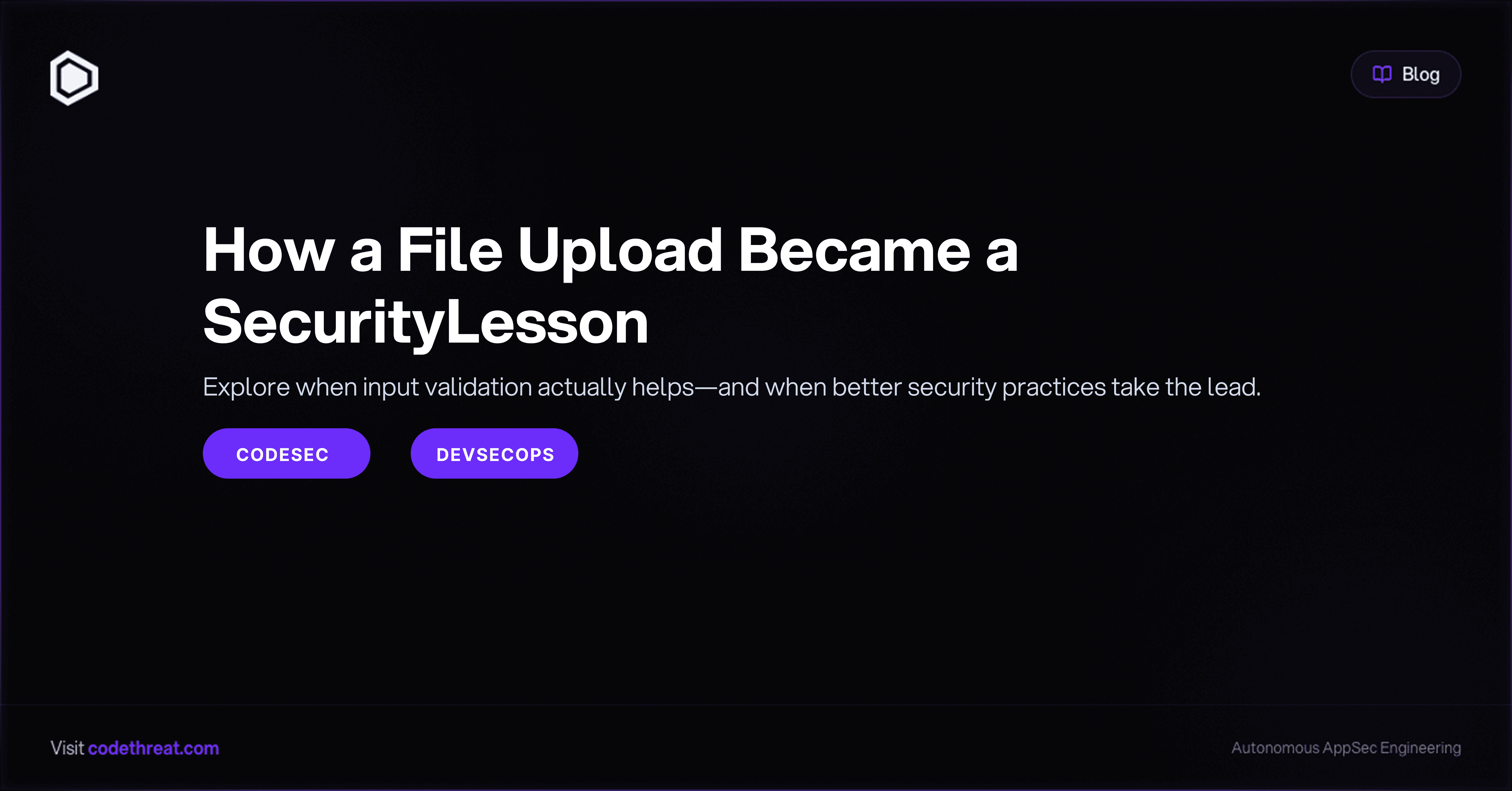 Is Input Validation Overrated?