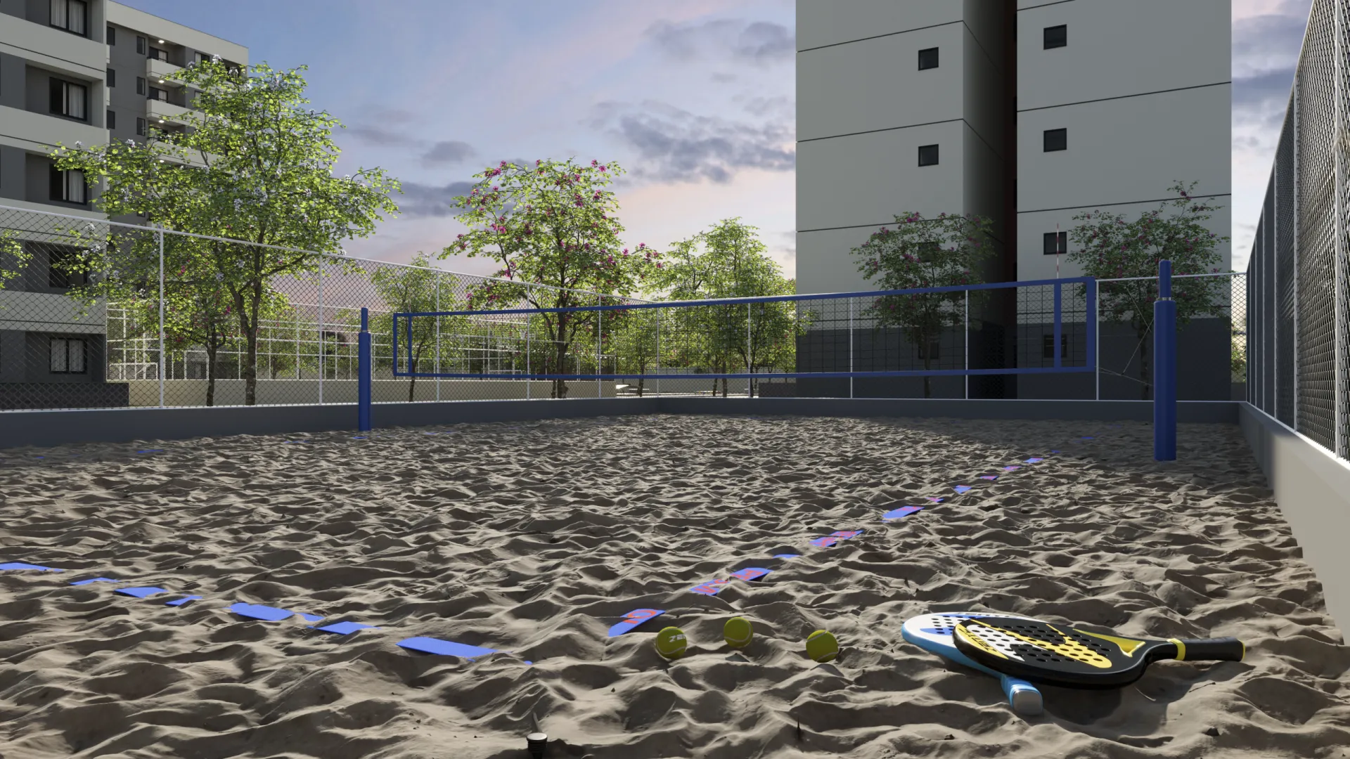 Quadra de beach tennis