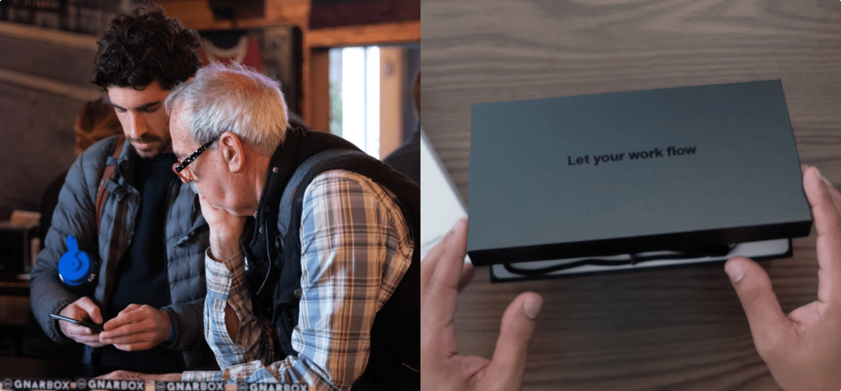 Images of GNARBOX customers with the product.