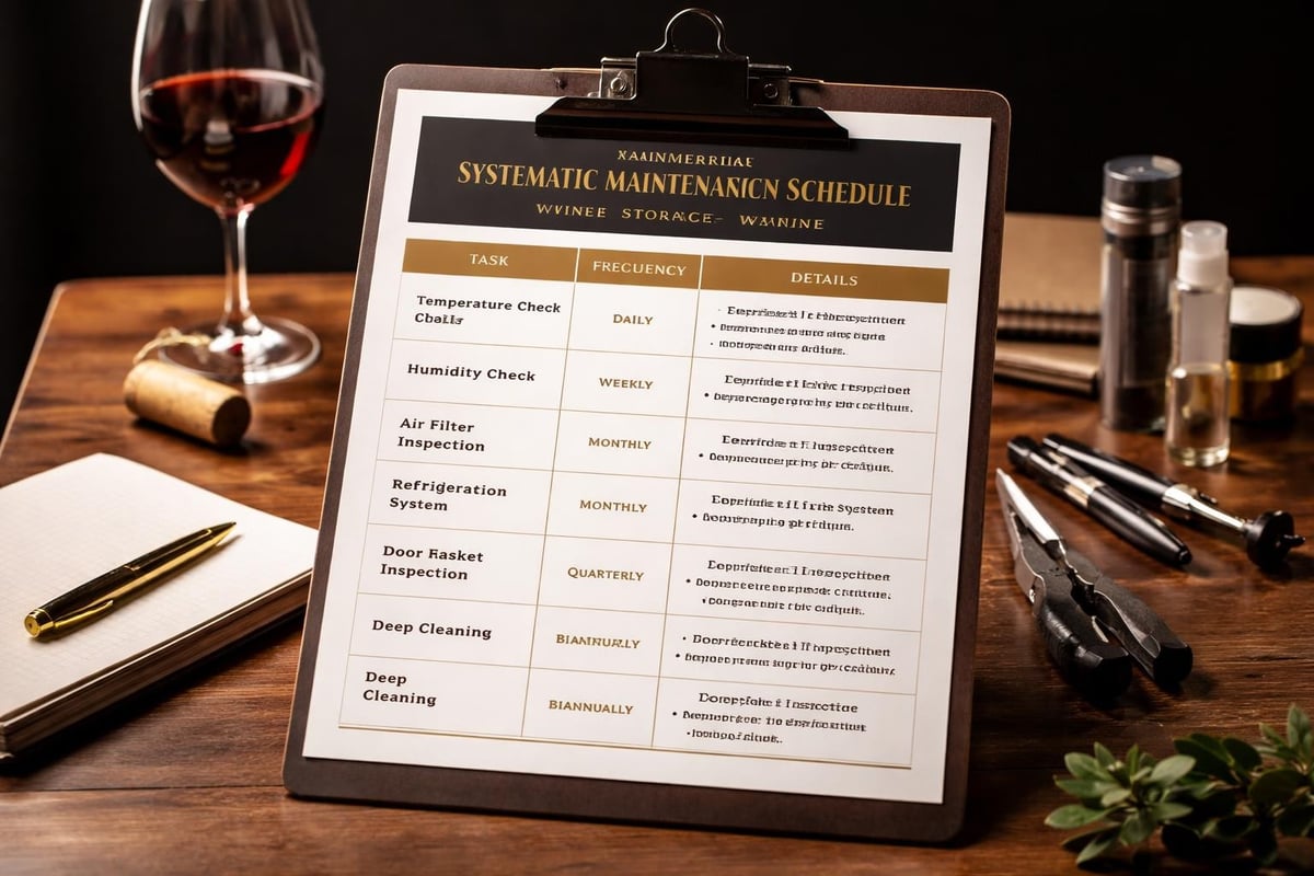 Wine cellar maintenance protocols
