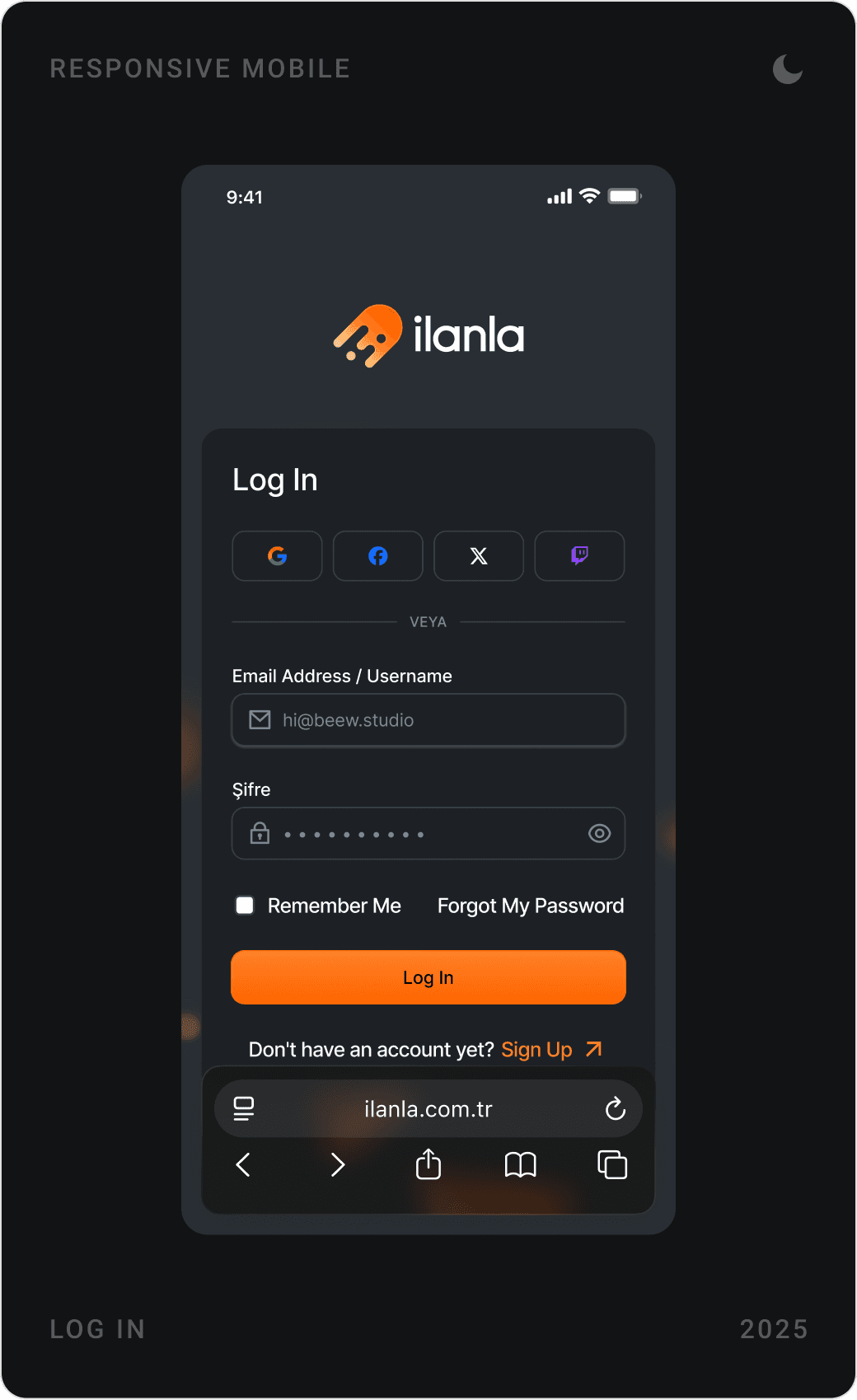 Clean Responsive Mobile Gaming Login Design