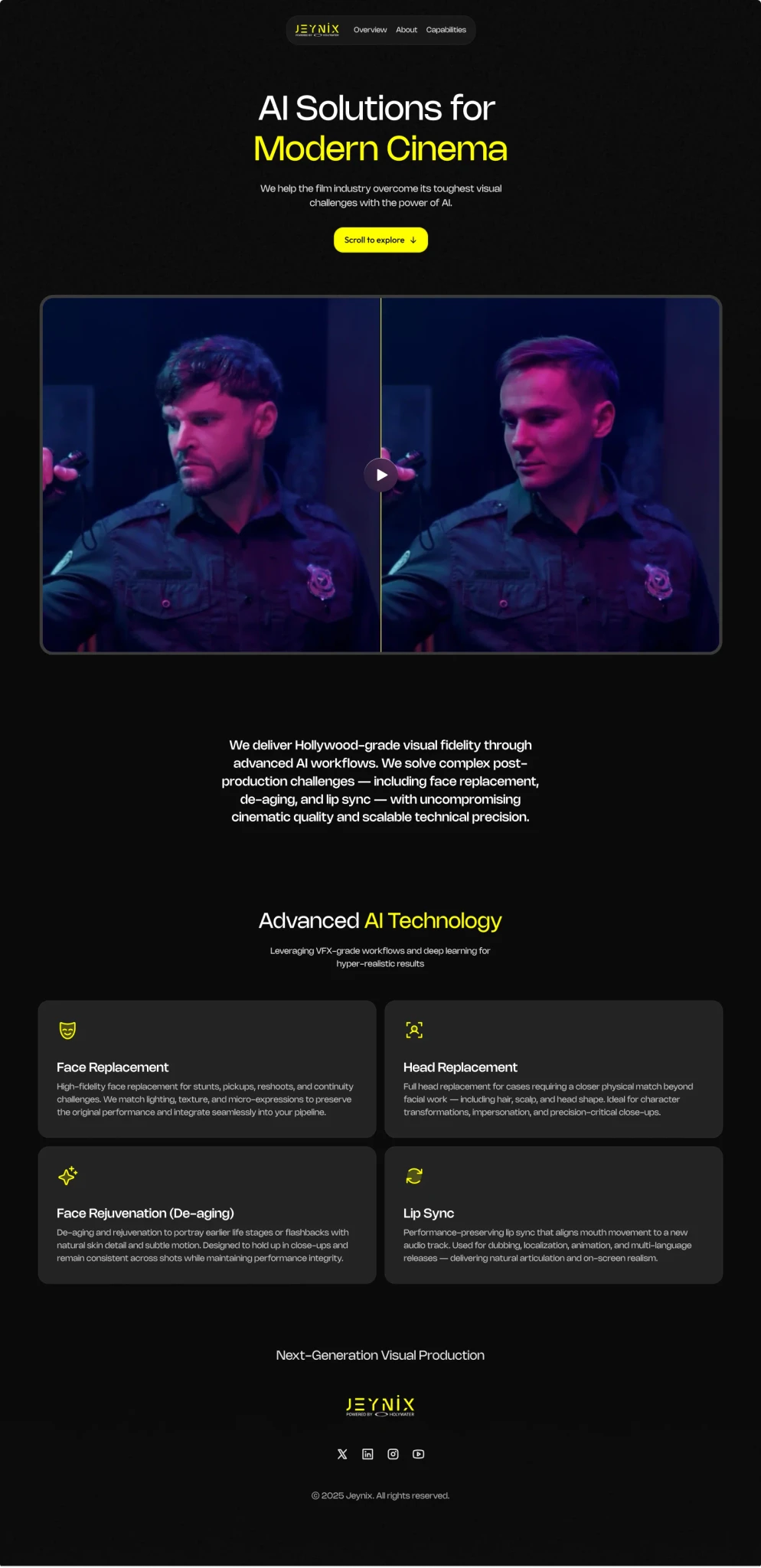 Holywater and Jeynix fill landing page