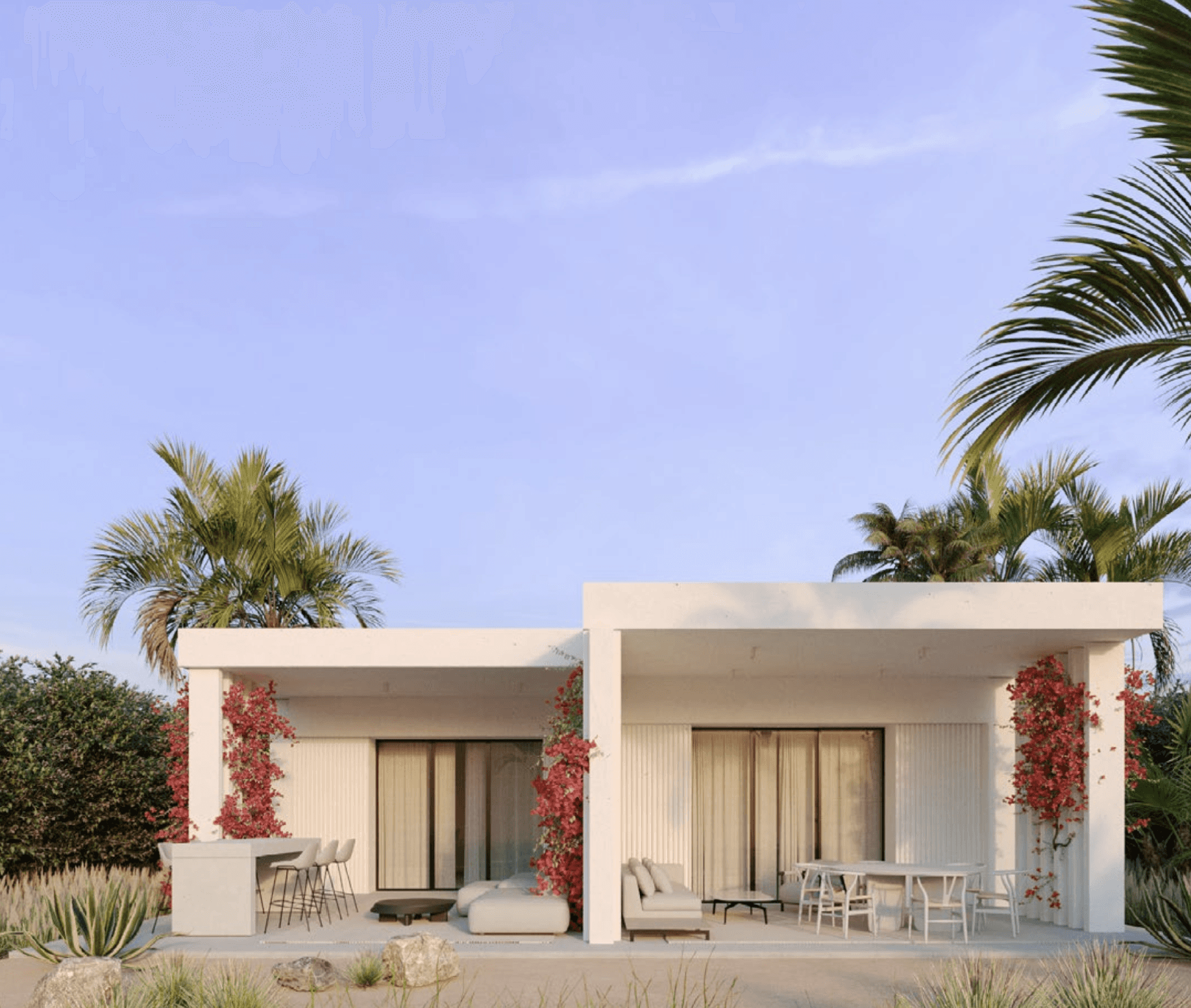 gray and white concrete house