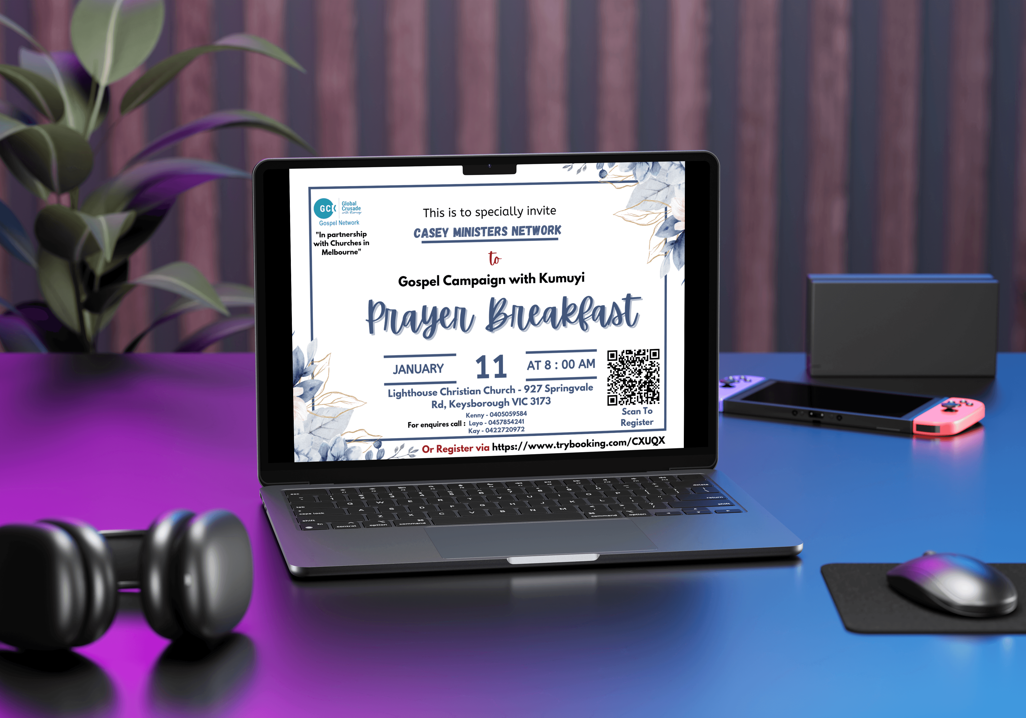 Project showcase laptop mockup