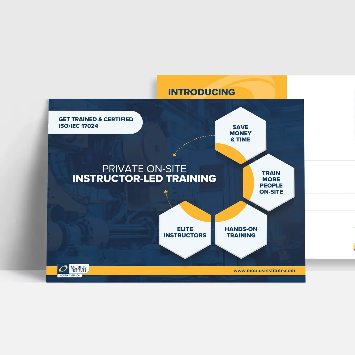 Instructor training postcard design for Mobius Institute