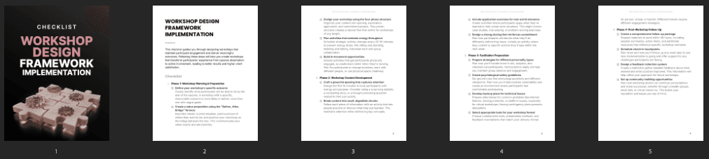 Entrepedia 1759751256416-Workshop-Design-Framework-Implemetation---Checklist
