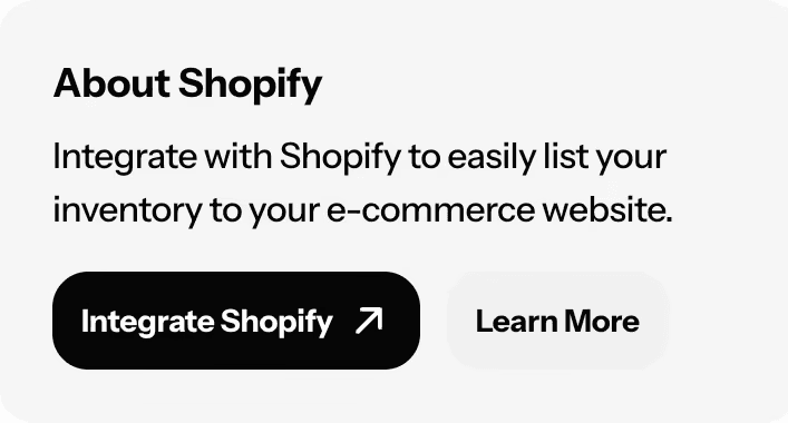 A screenshot showing what button to click in ConsignCloud to connect Shopify