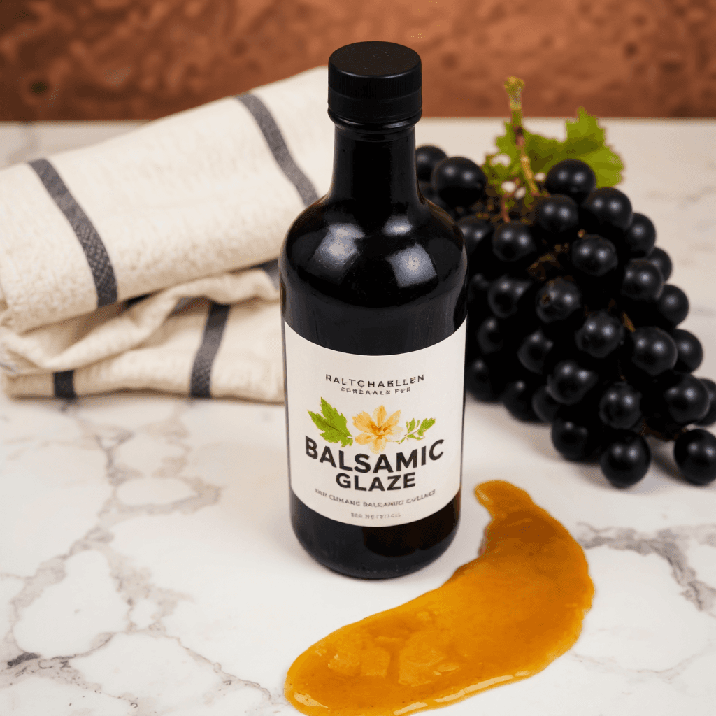 product photography of bottle of balsamic glaze