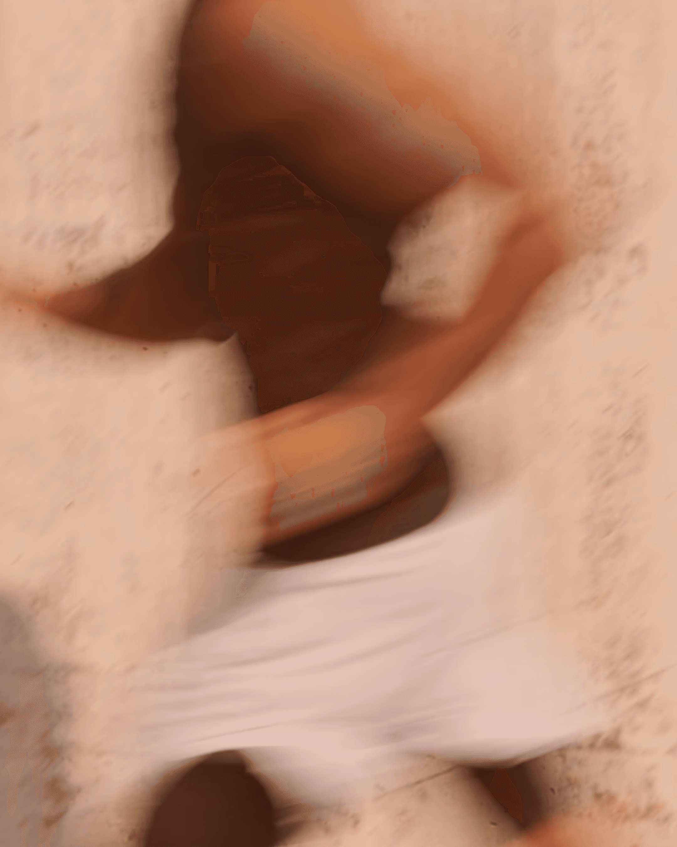 blurred woman running