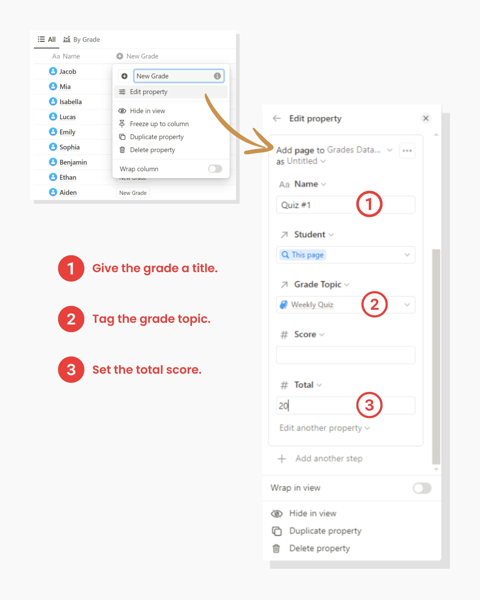 free student grade tracker & gradebook notion template