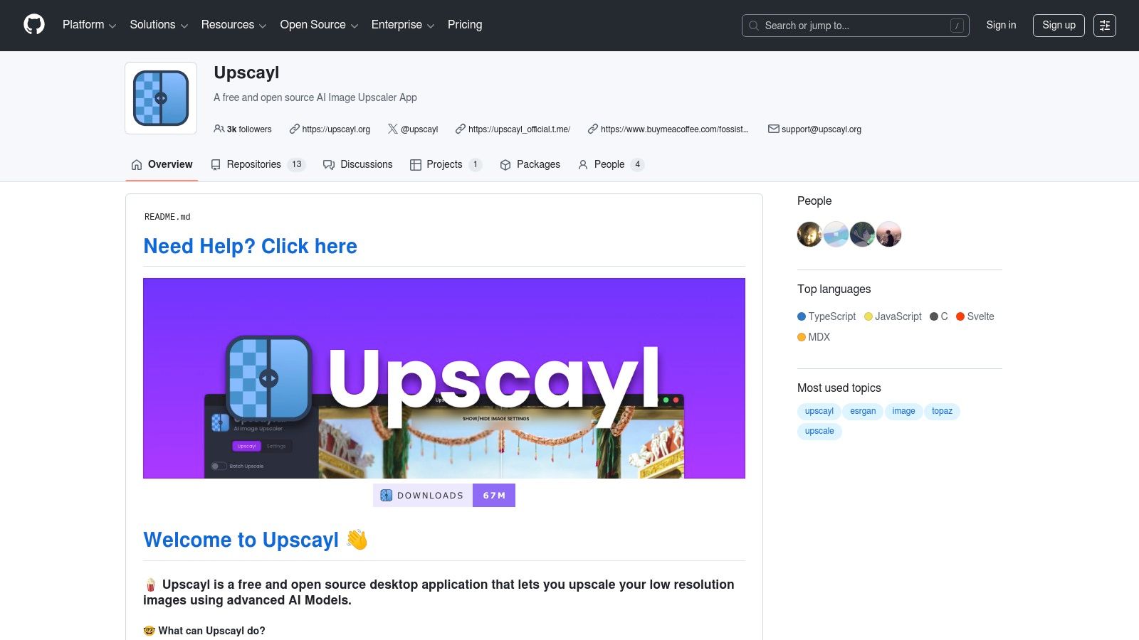 Upscayl (Open Source Desktop)