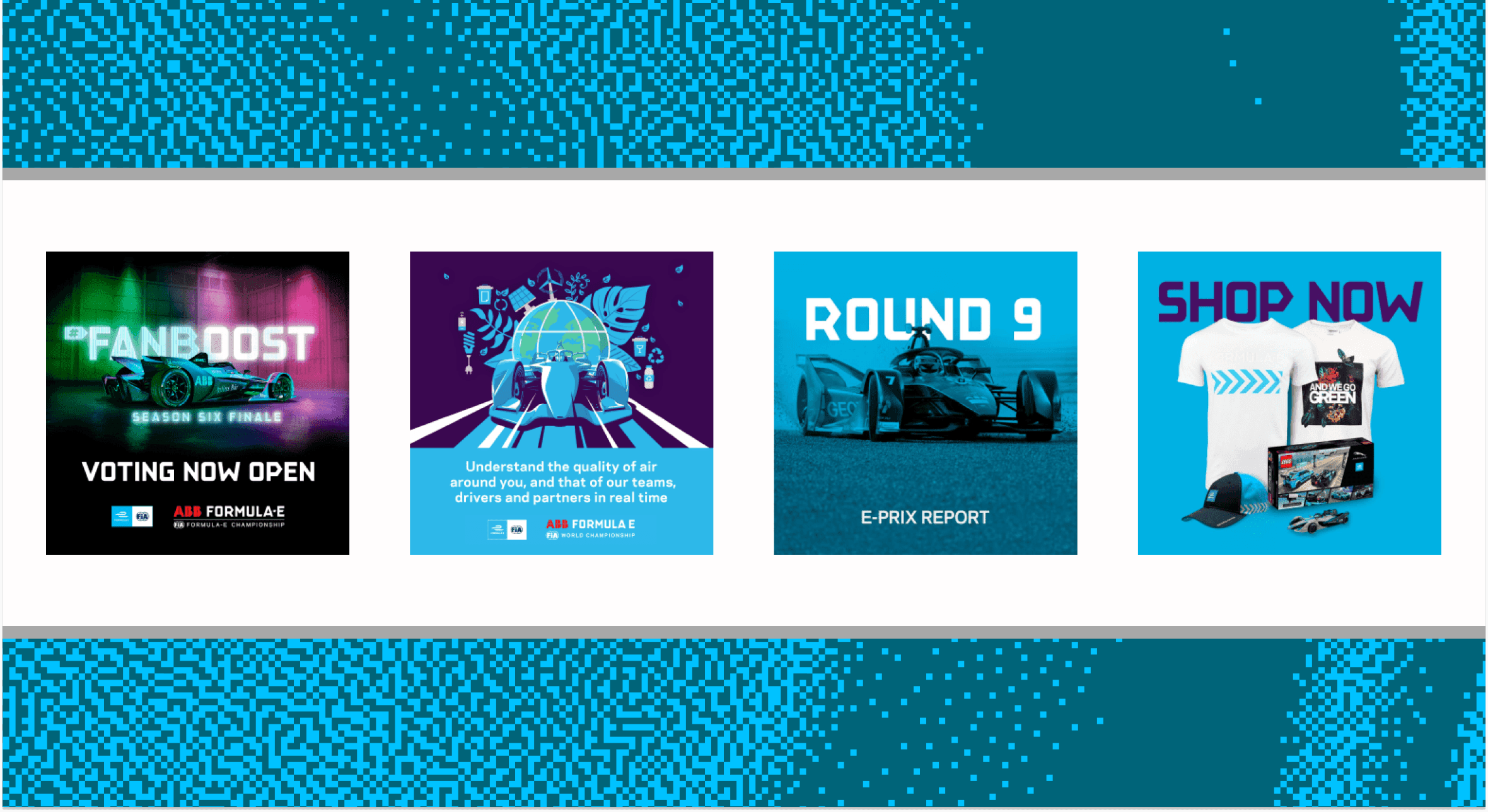 Formula E clickthrough tiles for partner activations