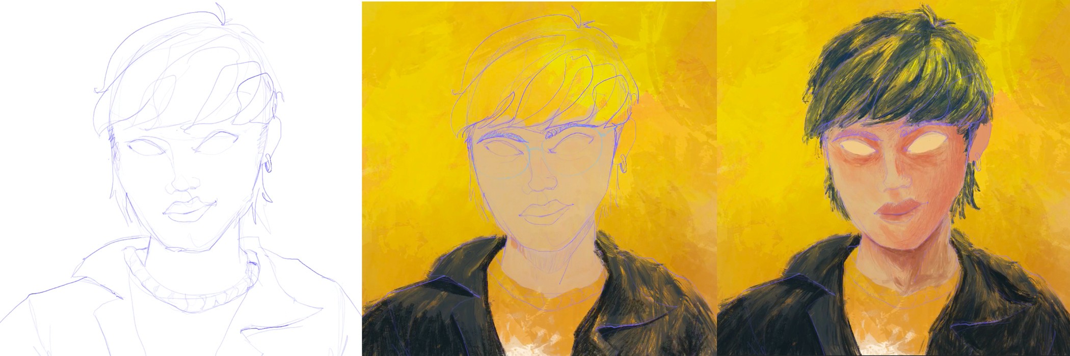  self portrait painting process