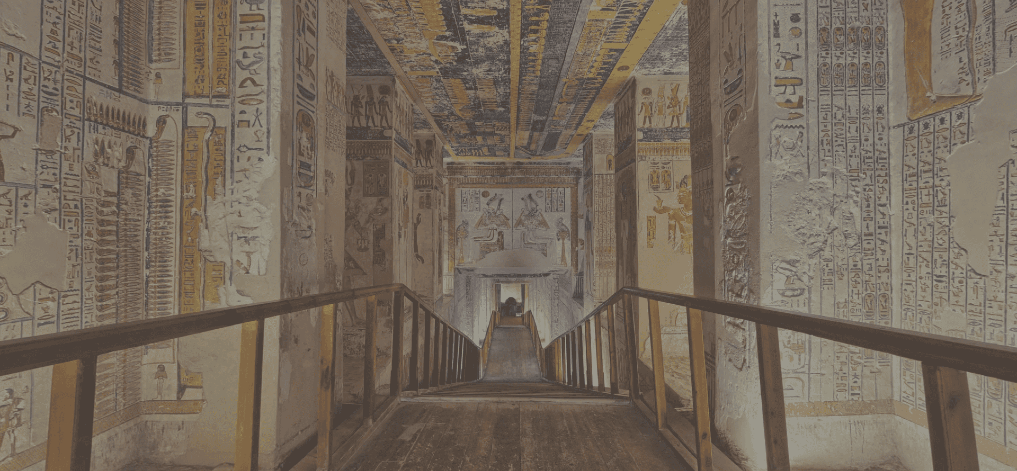 Inside Egyptian temple background featured in Scoop Empire's article on 34ML's innovative 'Around Egypt' 360 VR app.