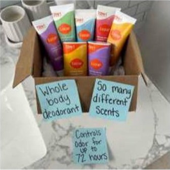 Lume static ad: handwritten notes on a product box