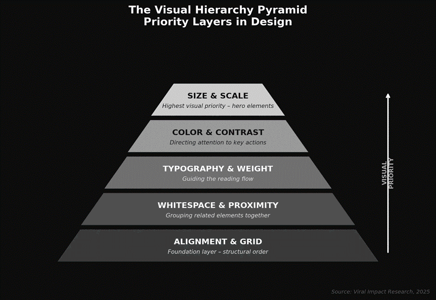 Pyramid of priority layer in design 