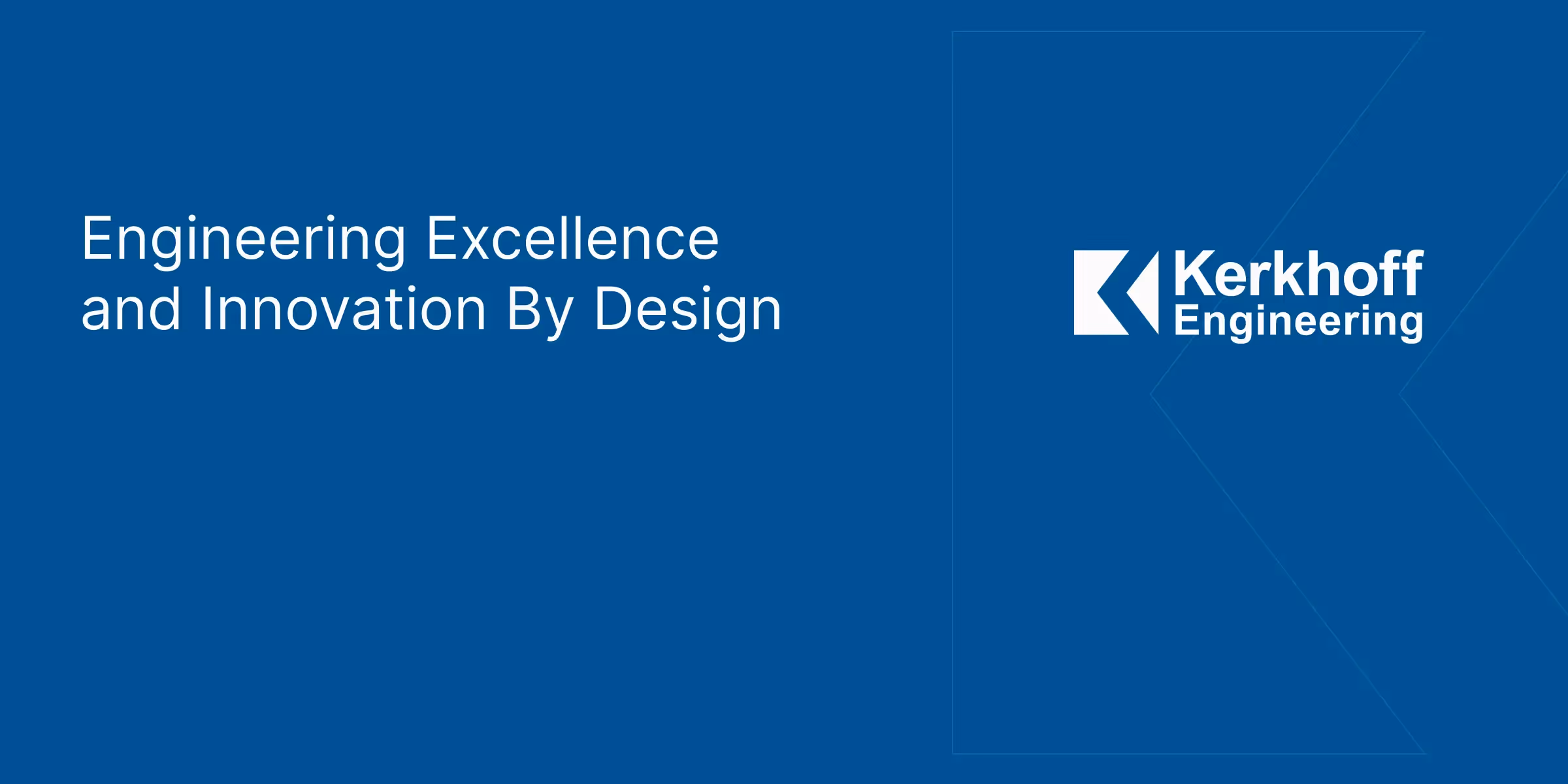 Kerkhoff Engineering website section highlighting excellence innovation design kerkhoft