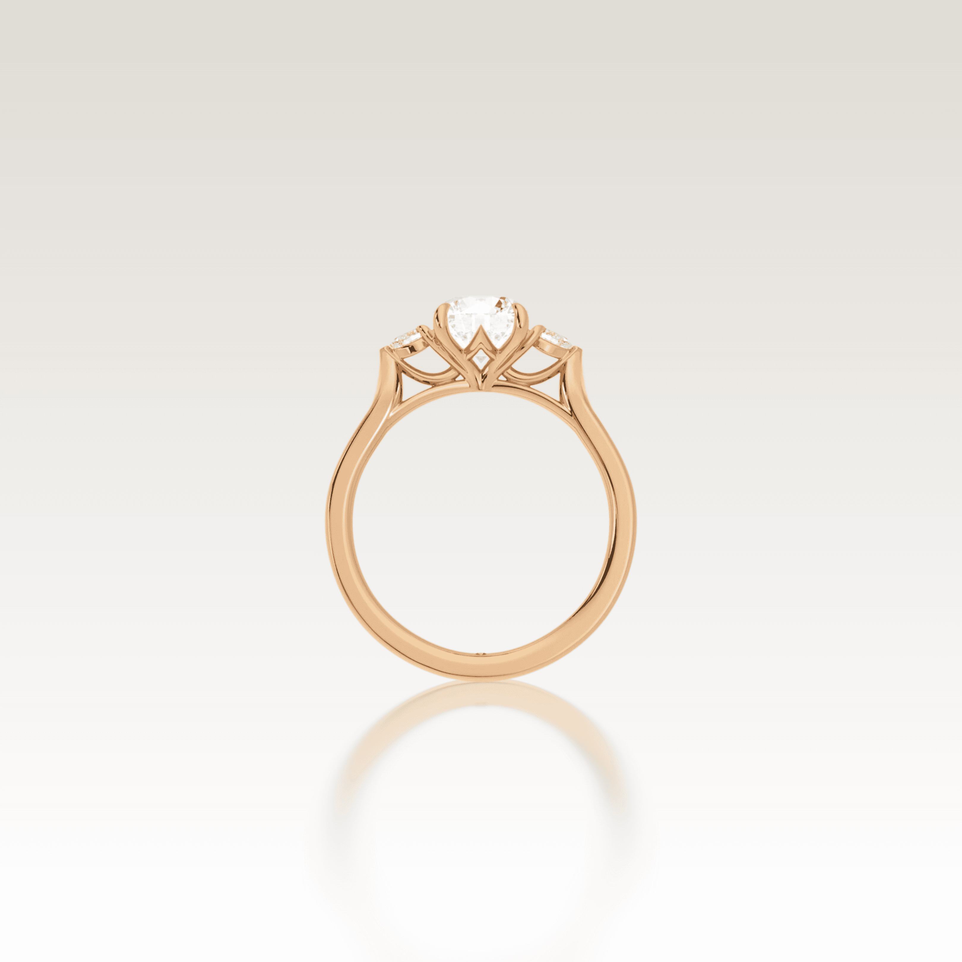 Trio Round Love Knot Diamond Ring image 2