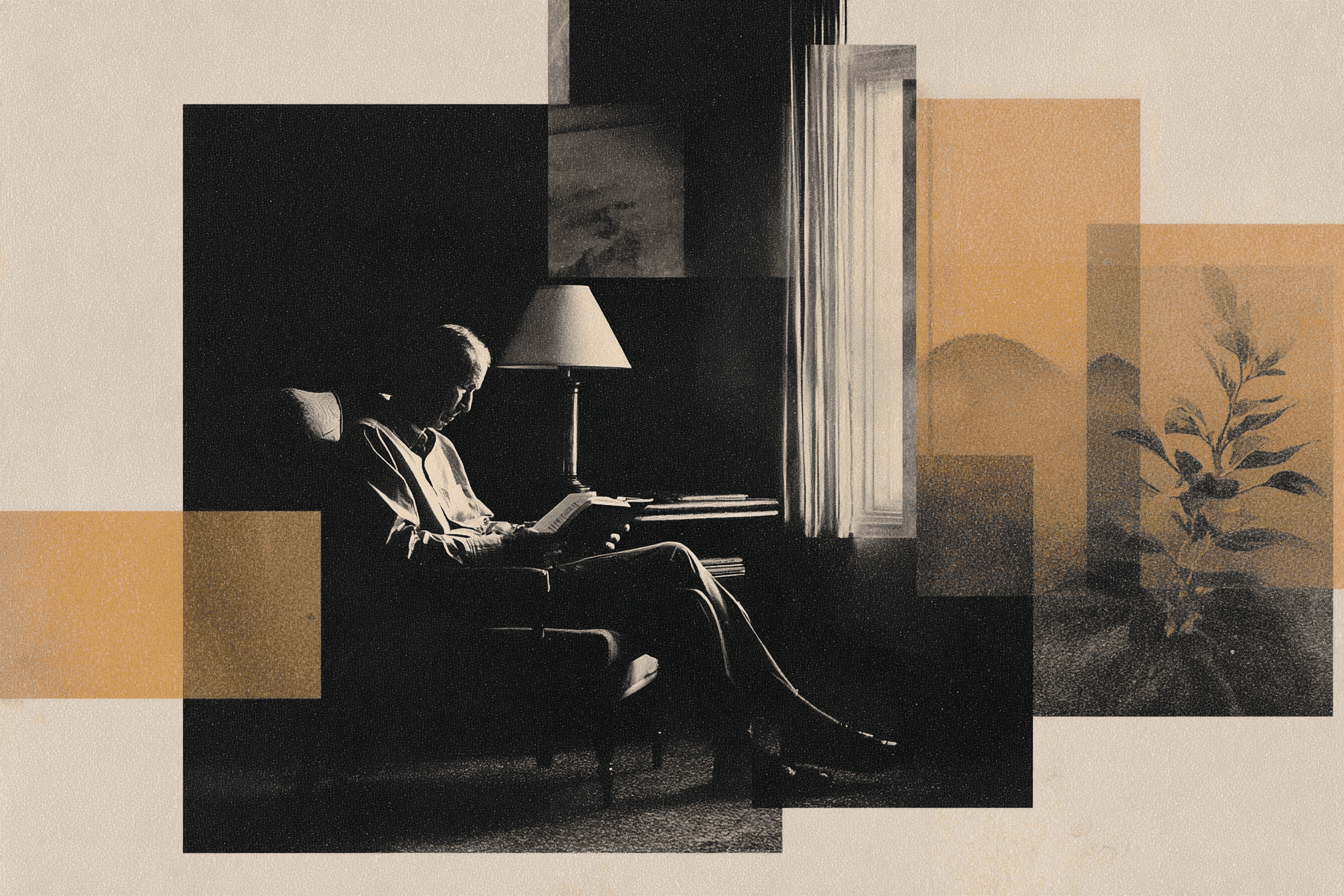 Lone Man Sitting Alone