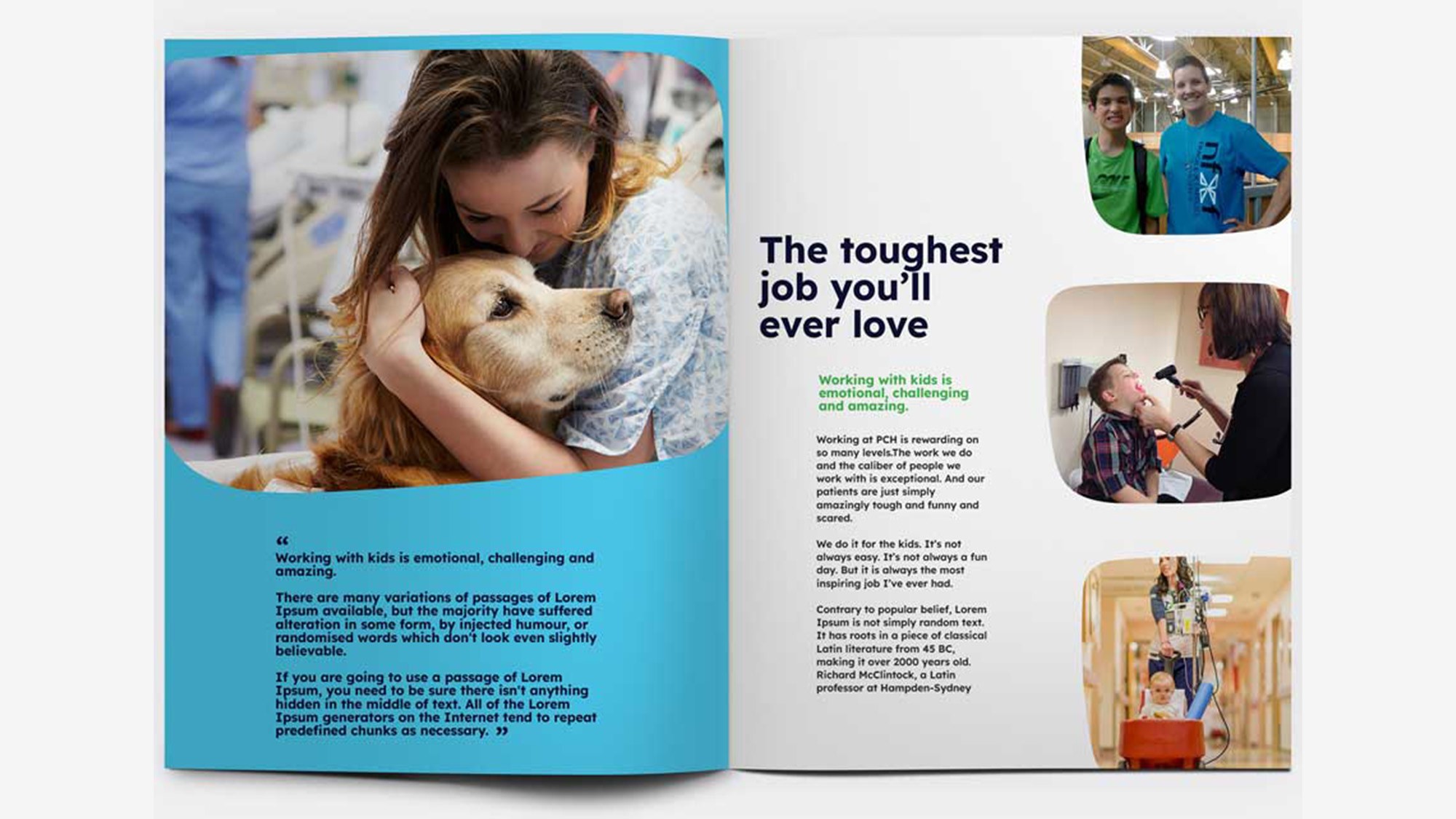 Collage of PCH healthcare employees with children patients