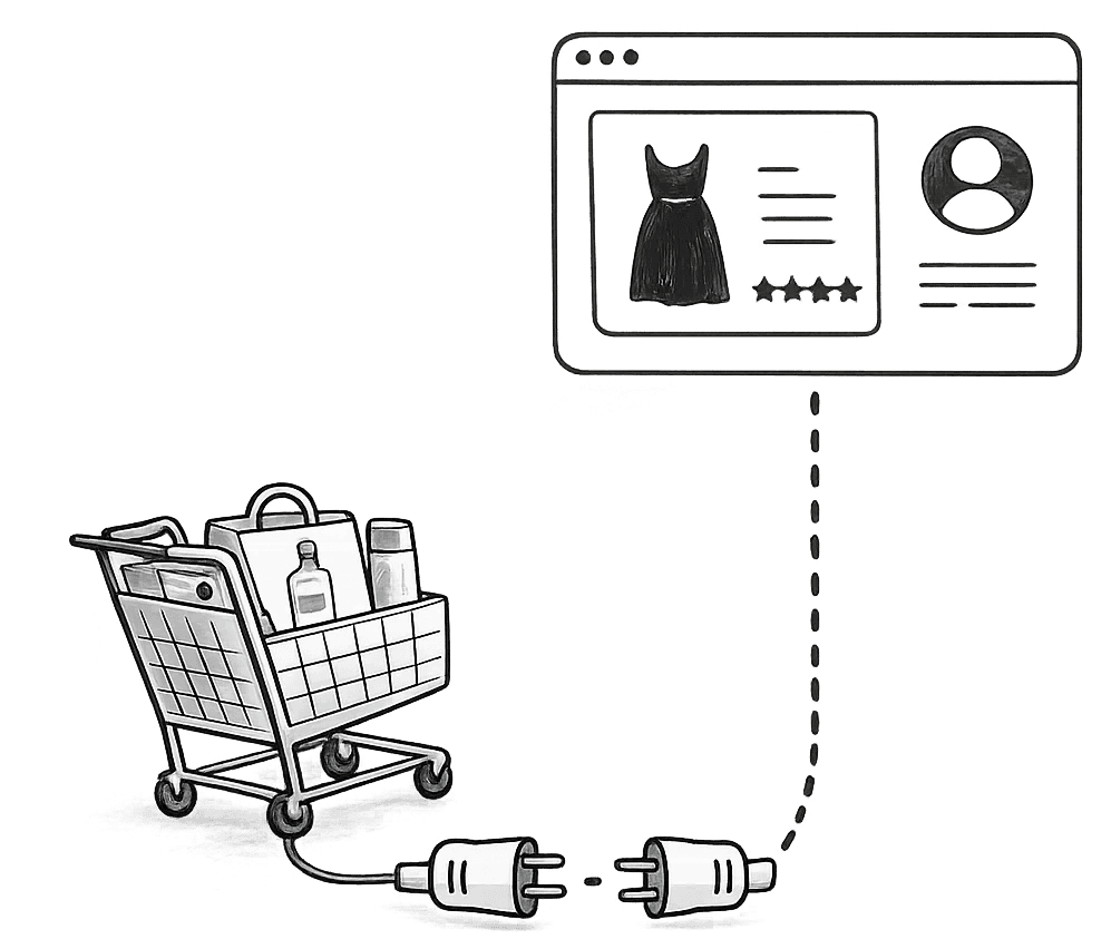 AI shopping assistant guiding customers in store