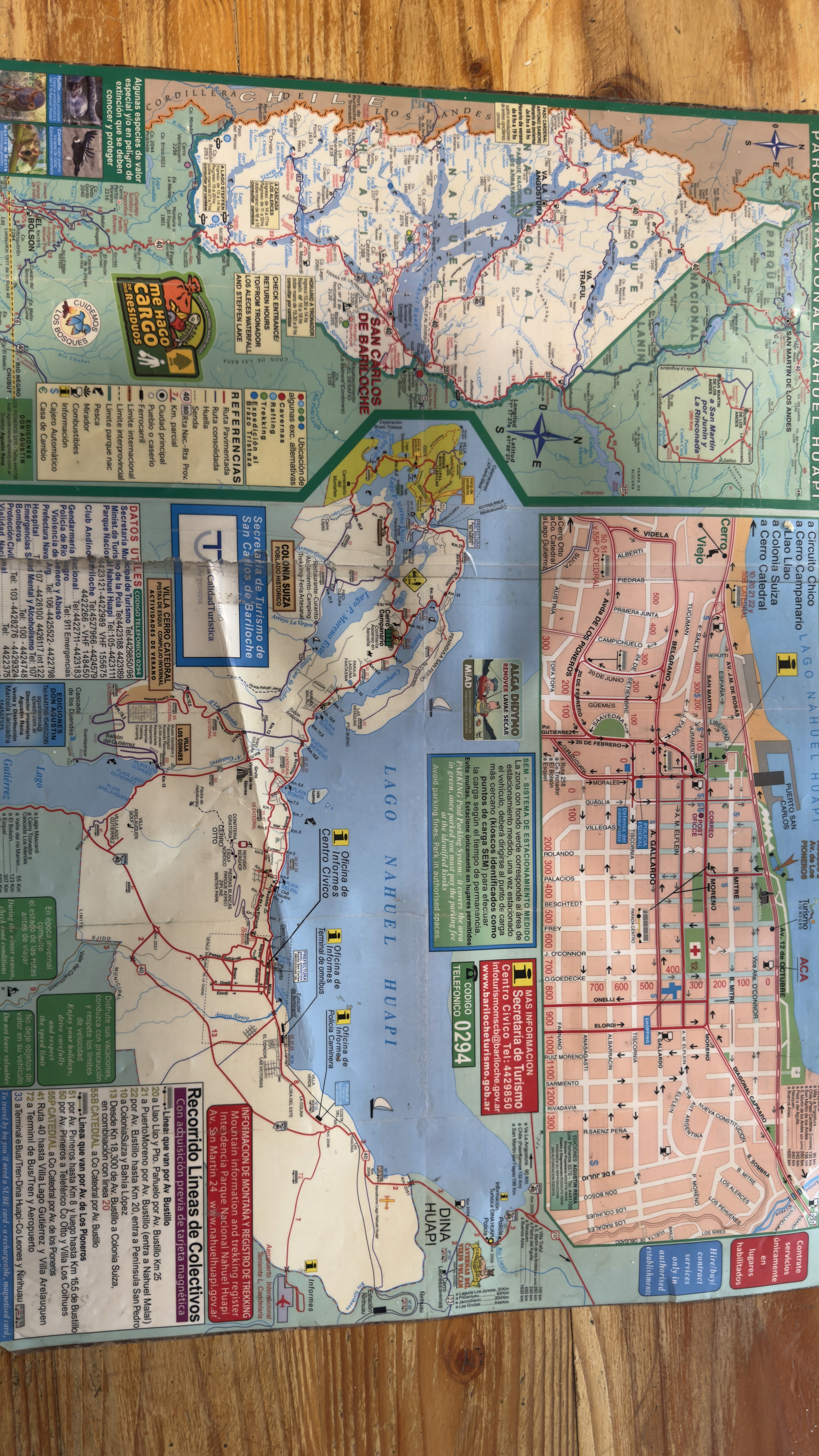 Carte de Bariloche et ses alentours