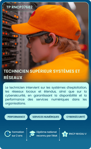 carte TECHNICIEN SUPÉRIEUR SYSTÈMES ET RÉSEAUX
