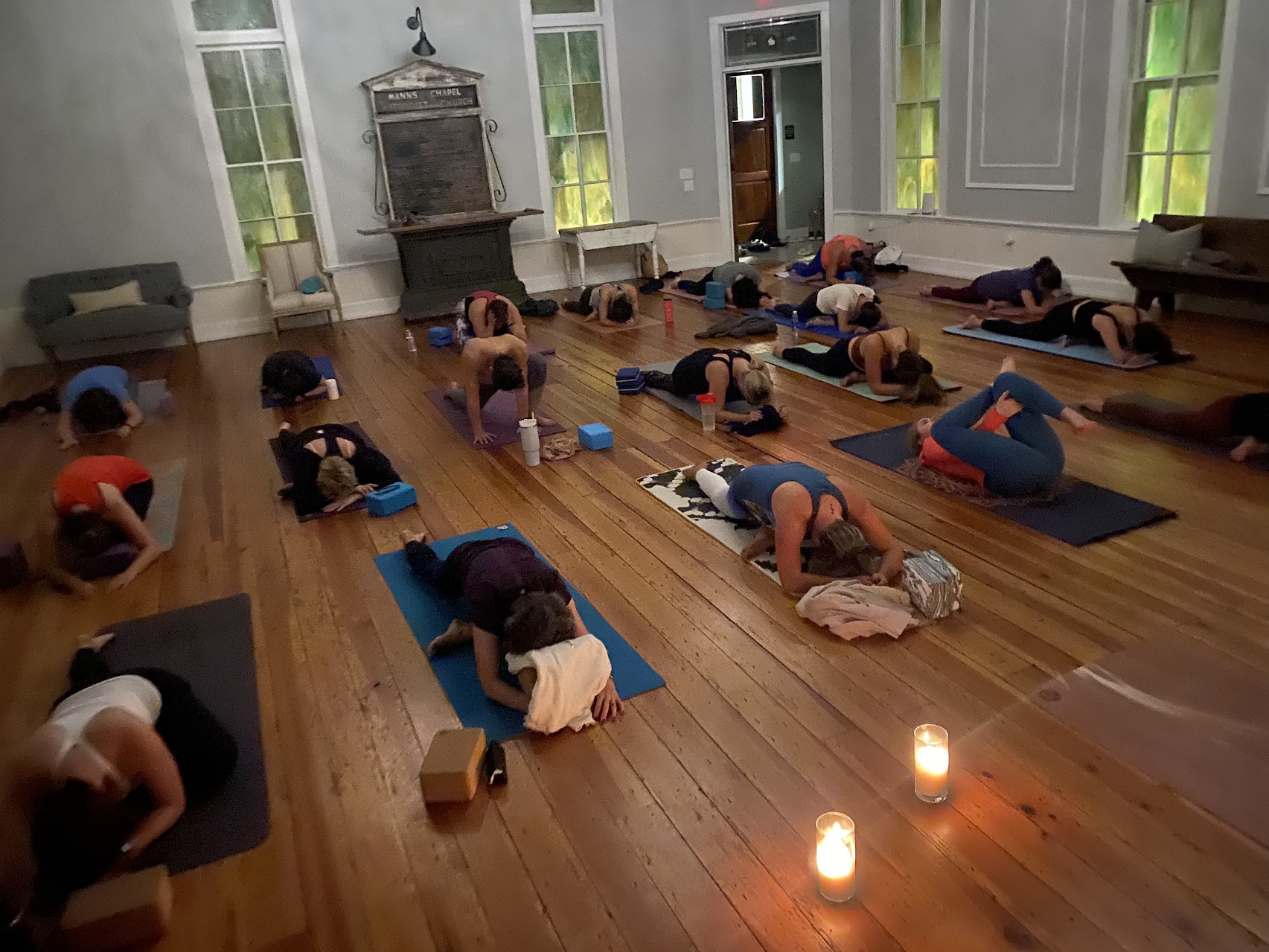 Candlelight yoga