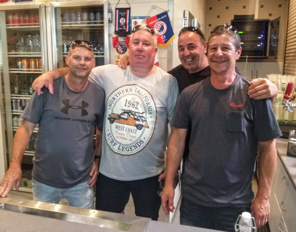David Wall and other North Geelong Warriors members standing together